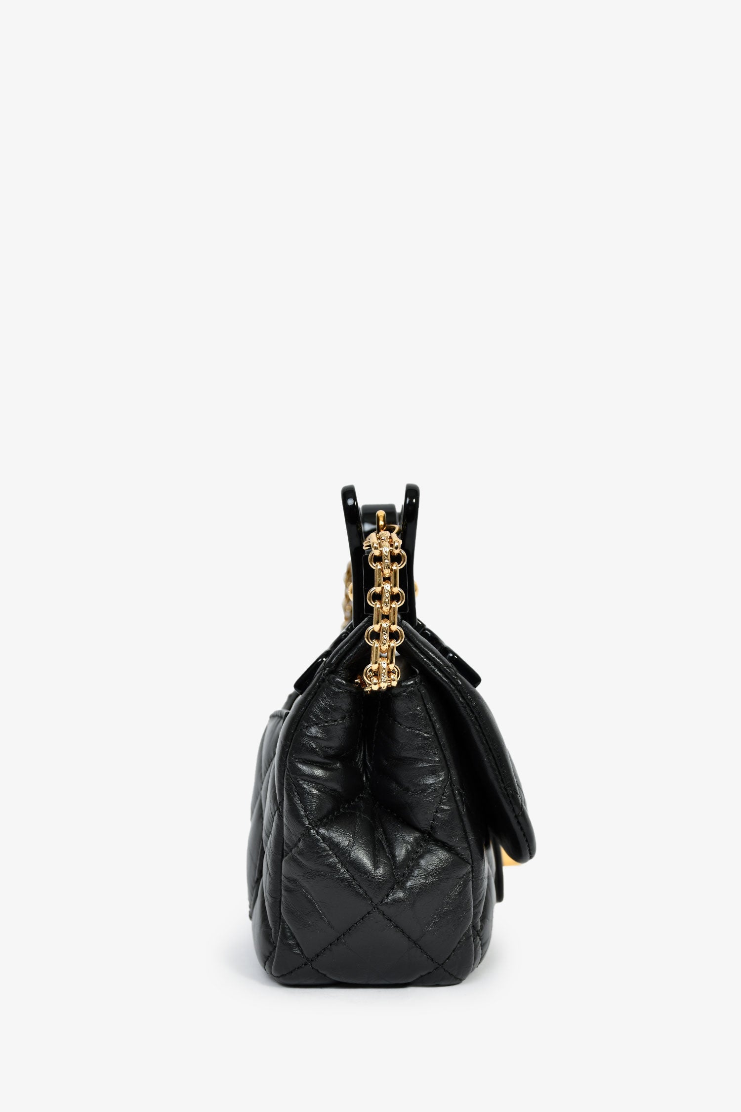 Pre-Loved Chanel™ 2016-17 Runway Black Calfskin Leather 2.55 Reissue Hanger Flap Bag