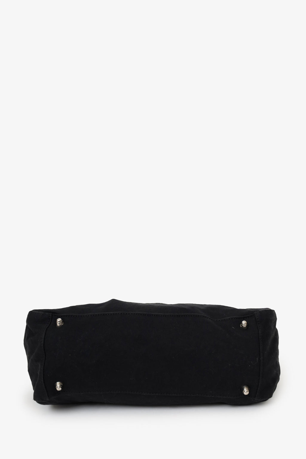 Fendi Black Canvas FF Top Handle Bag