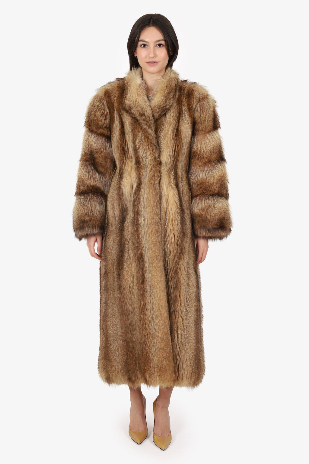 Vintage Tanuki Raccoon Fur Coat Jacket Women Size 6