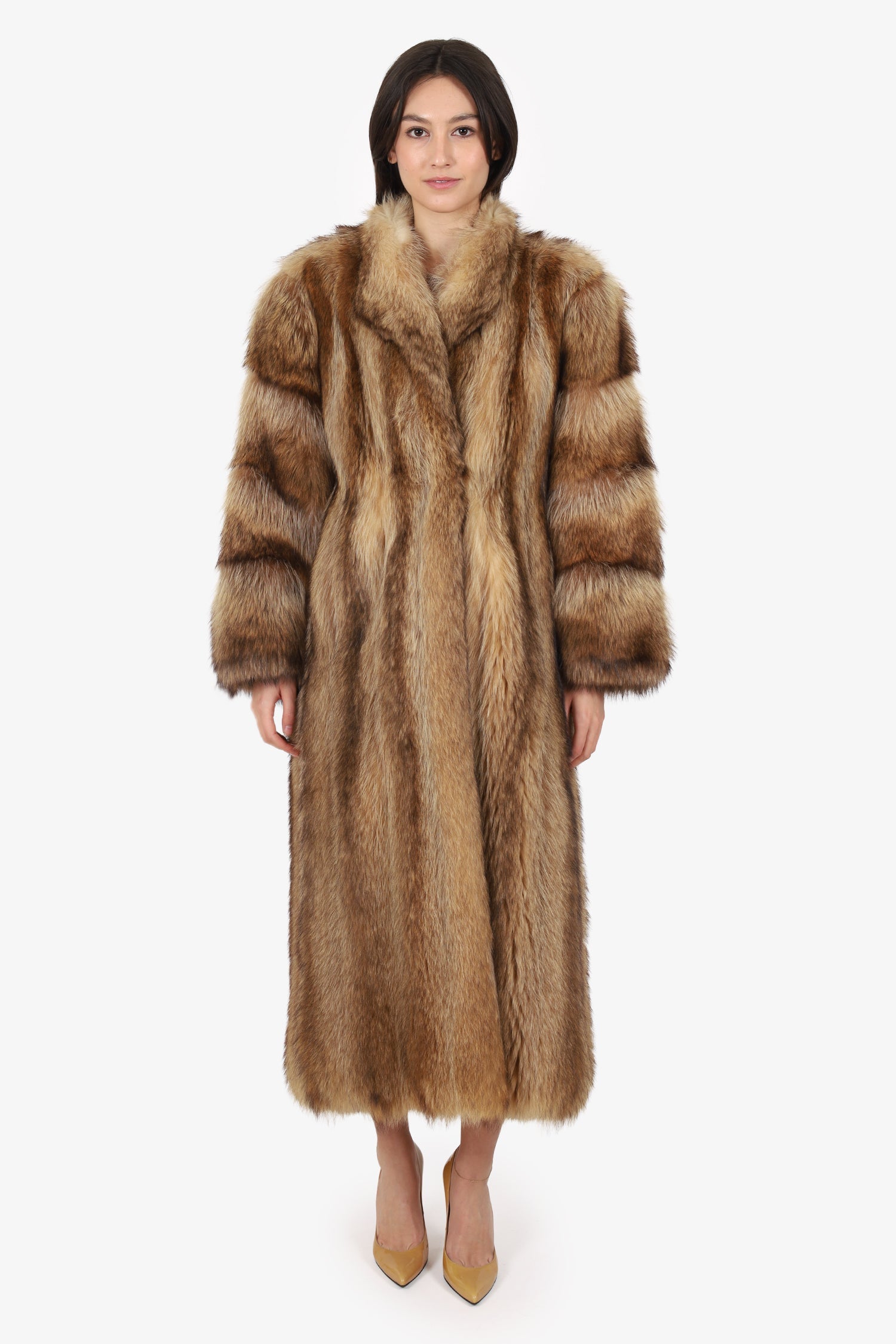 Vintage Tanuki Raccoon Fur Coat Jacket Women Size 6