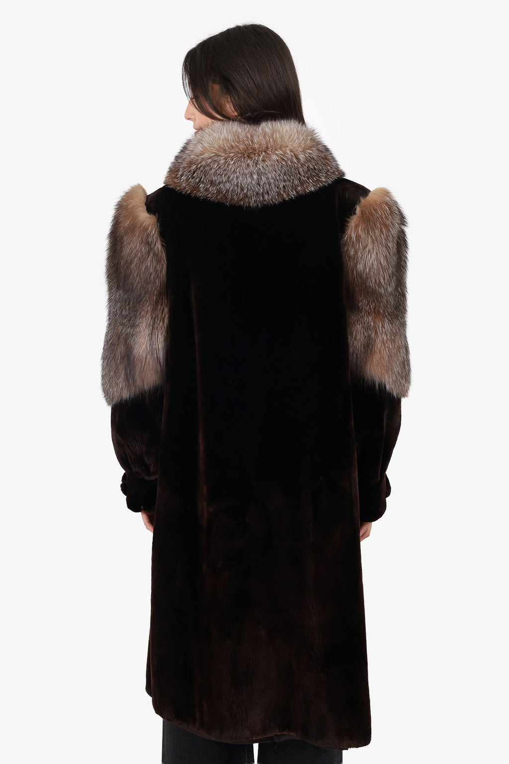 Vintage Alaska Seal & Fox Fur Coat Jacket Women Size 6-8