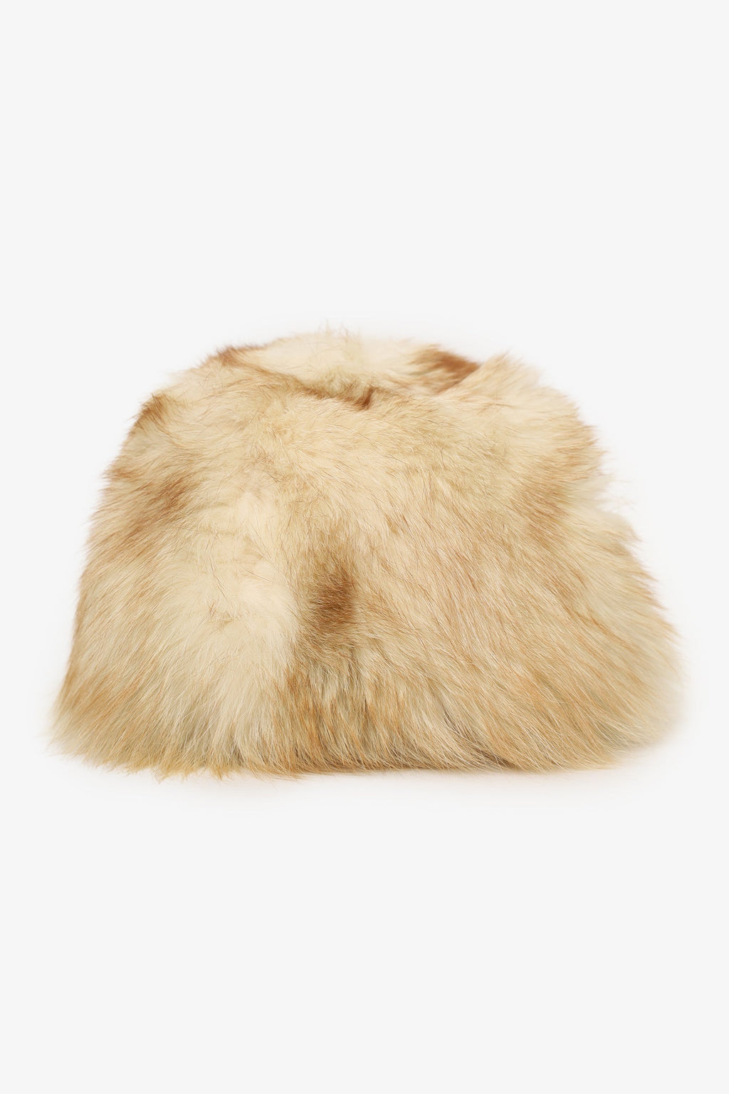 Vintage Brown Fox Fur Hat Estimated Size L