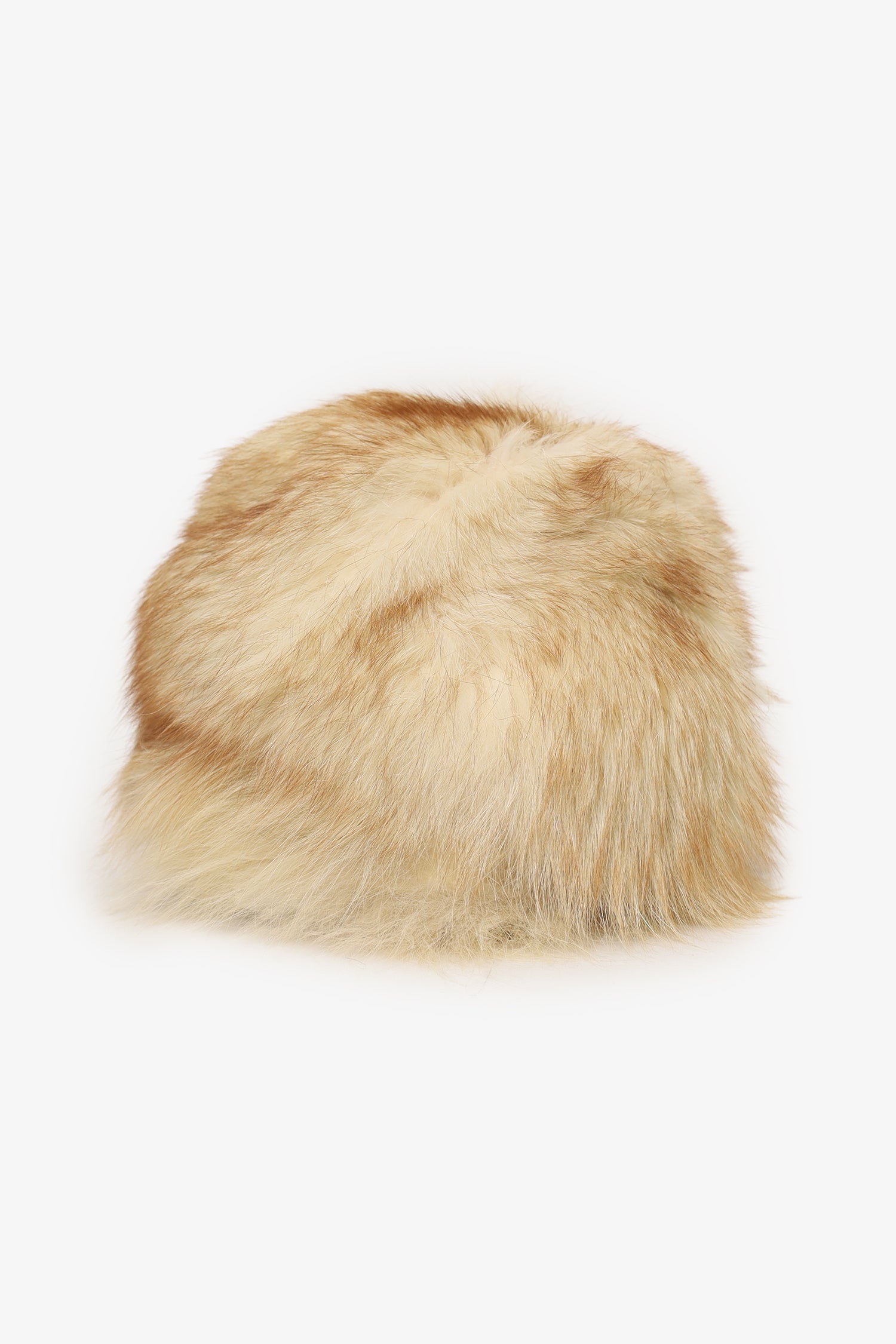 Vintage Brown Fox Fur Hat Estimated Size L