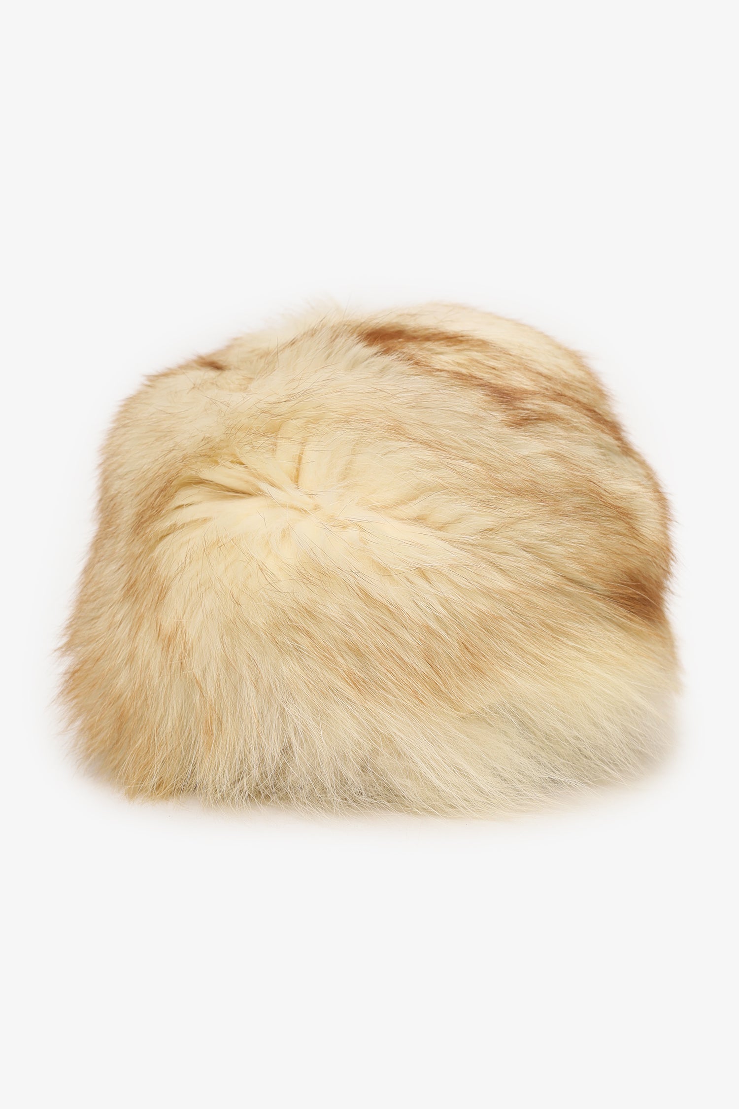 Vintage Brown Fox Fur Hat Estimated Size L