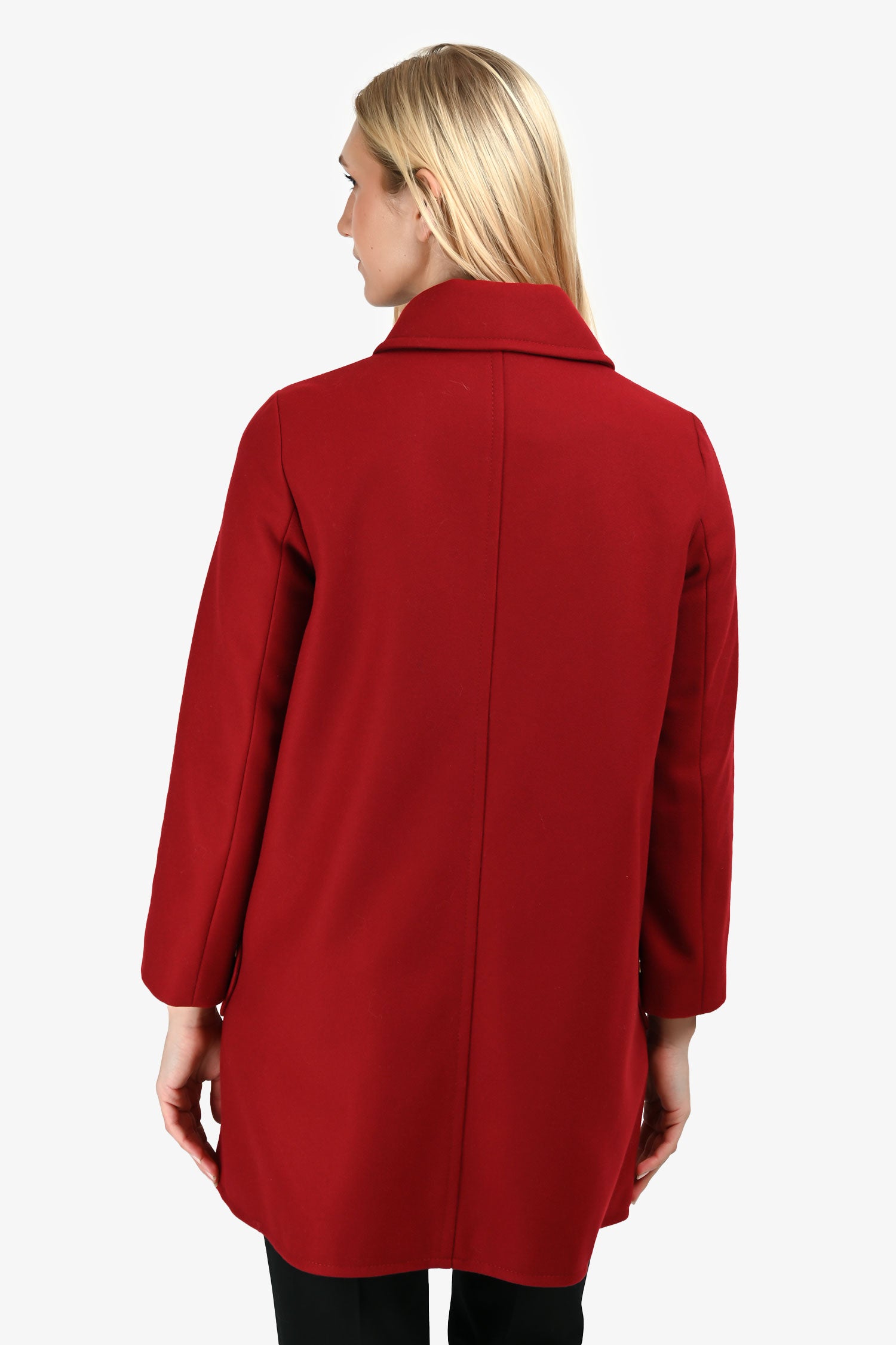 Love Moschino Red Wool Blend Coat Estimated Size S