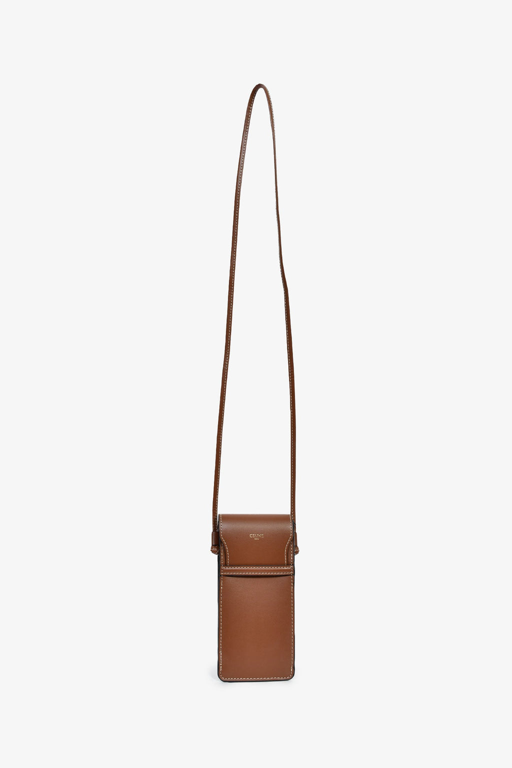 Celine Brown Leather Sunglass Pouch