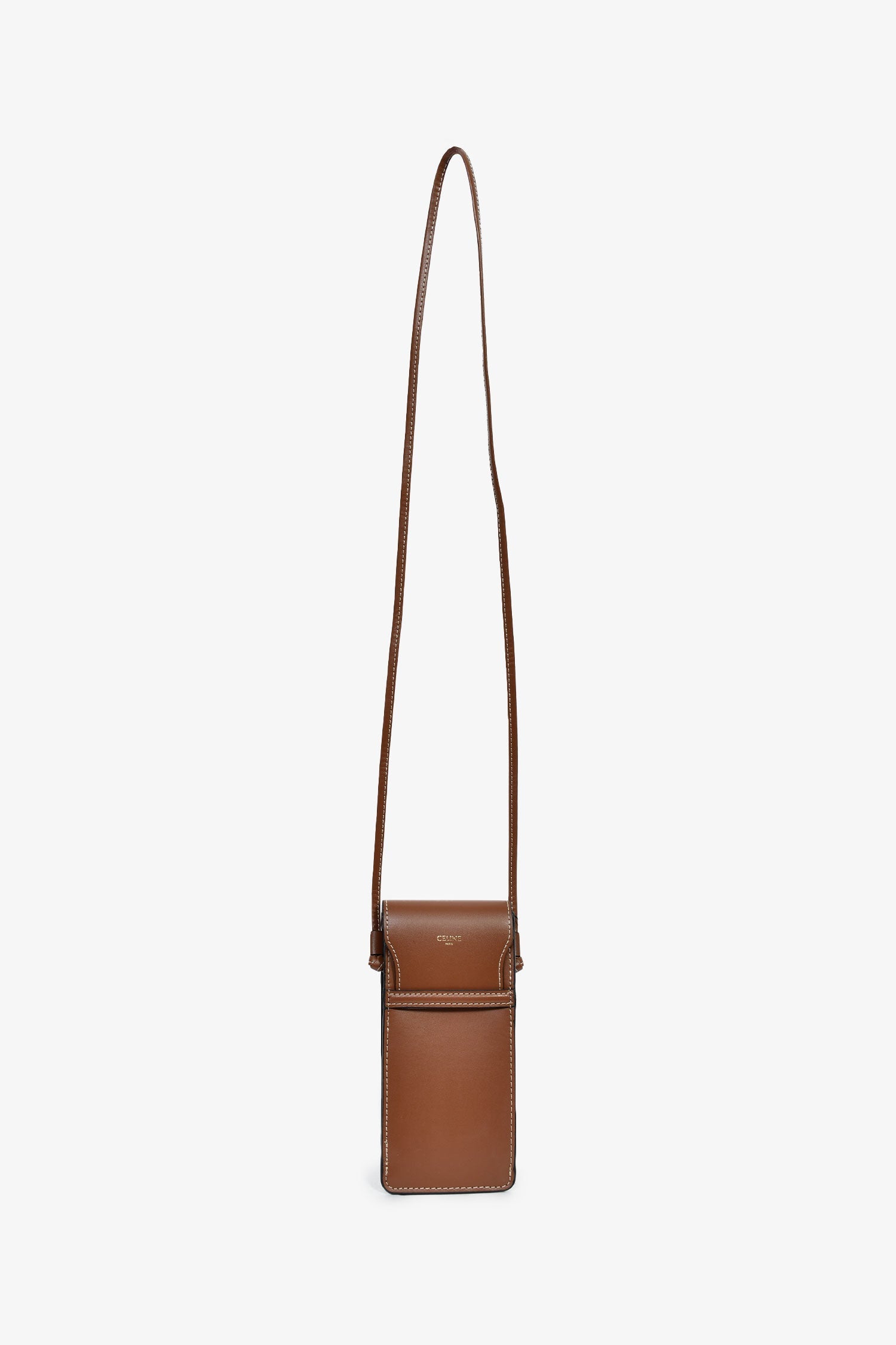 Celine Brown Leather Sunglass Pouch