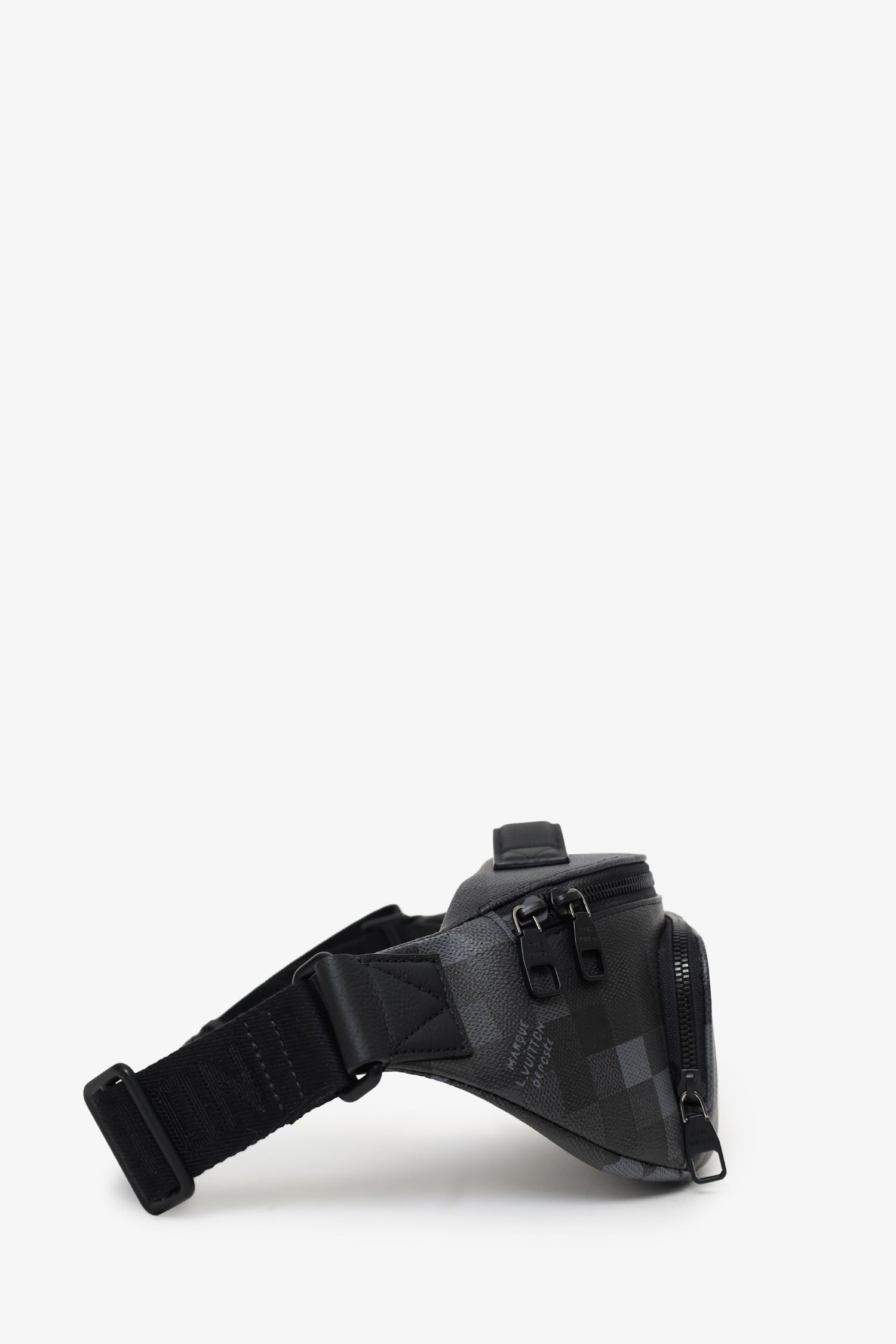 Louis Vuitton 2024 Black Damoflage Rush Bum Bag