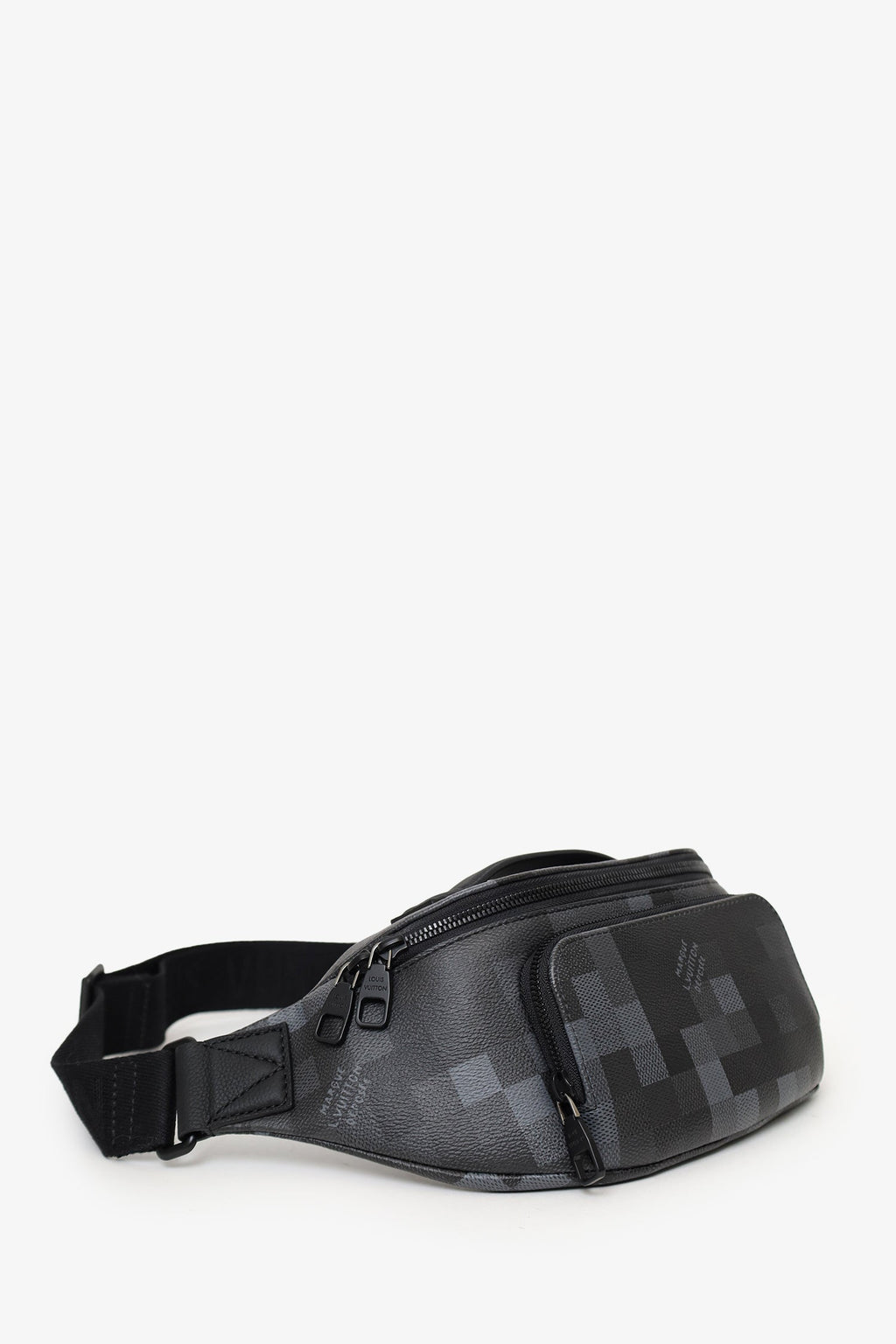 Louis Vuitton 2024 Black Damoflage Rush Bum Bag