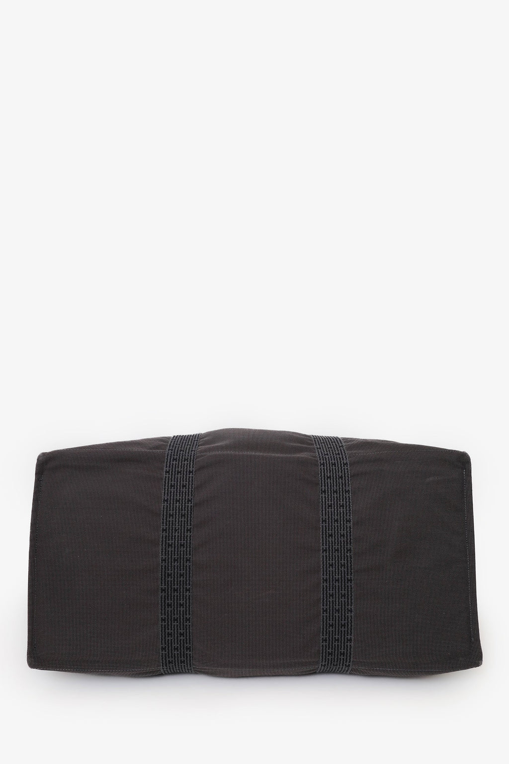 Hermès Vintage Grey Canvas Toile Herline TGM Travel Bag