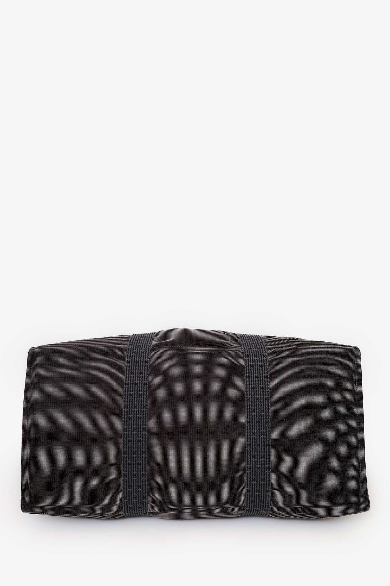 Hermès Vintage Grey Canvas Toile Herline TGM Travel Bag