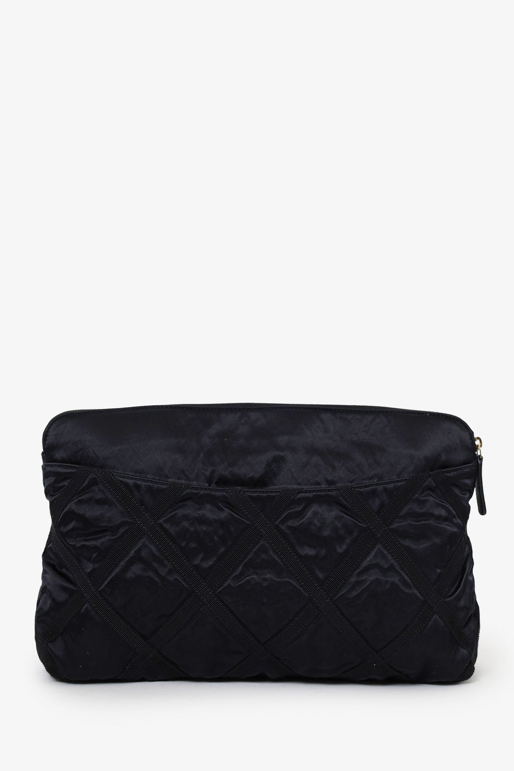Pre-Loved Chanel™ 2022 Black Nylon Grosgrain Lifestyle Pouch with Foldable Tote Bag