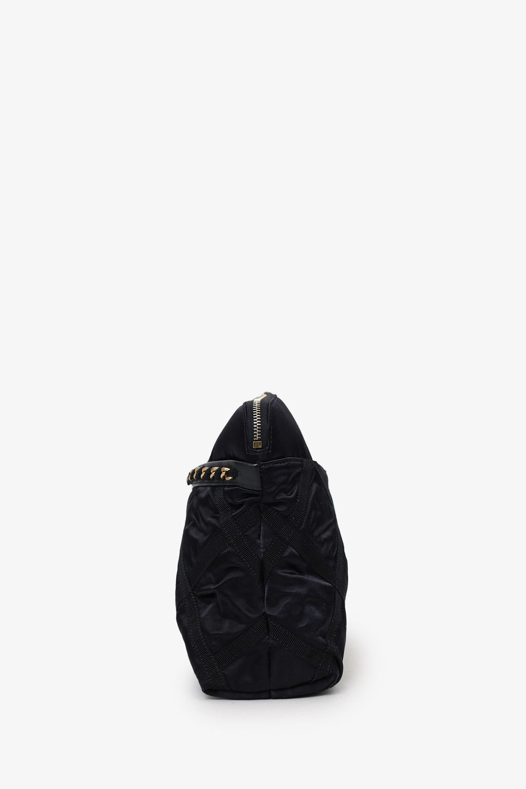 Pre-Loved Chanel™ 2022 Black Nylon Grosgrain Lifestyle Pouch with Foldable Tote Bag