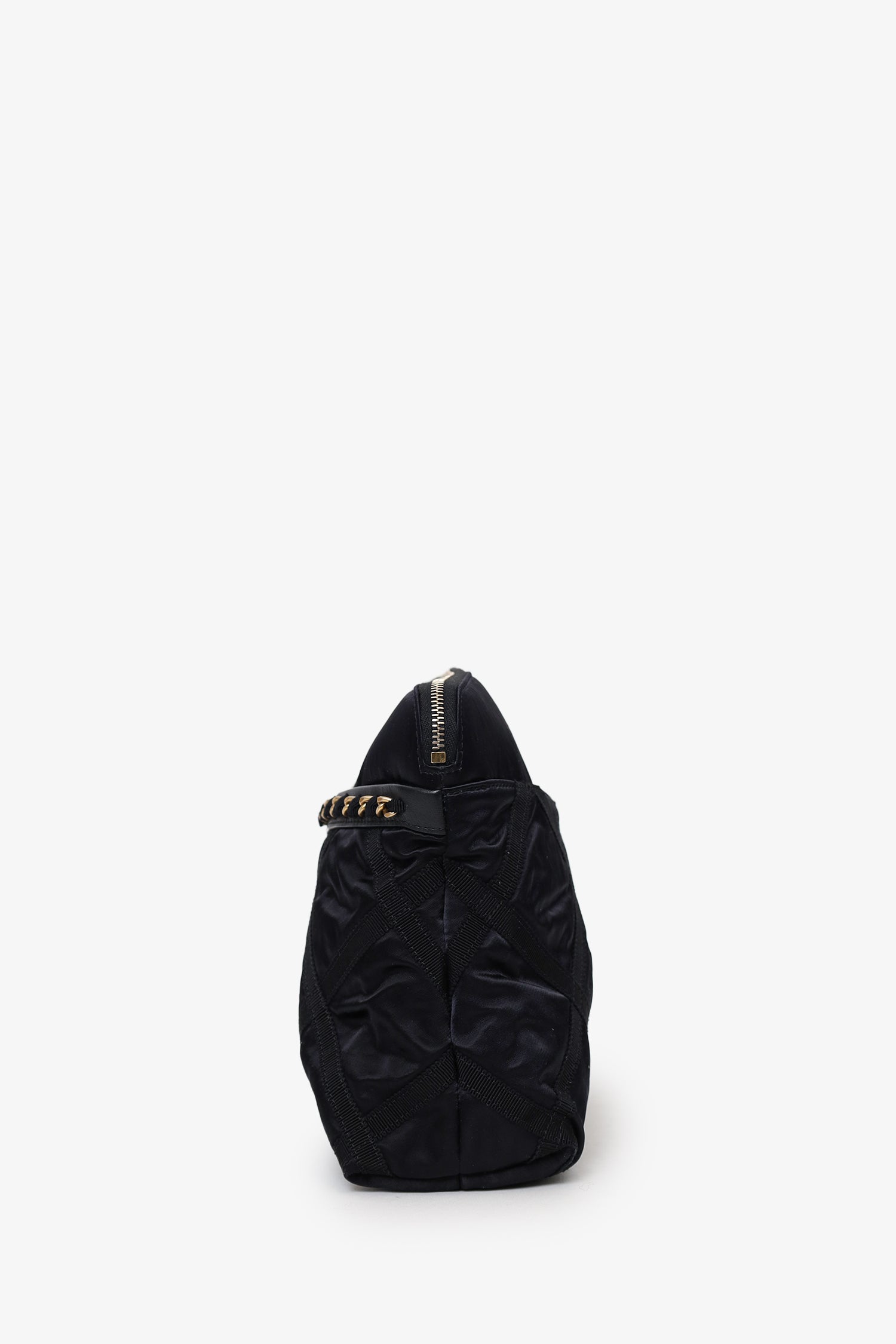 Pre-Loved Chanel™ 2022 Black Nylon Grosgrain Lifestyle Pouch with Foldable Tote Bag