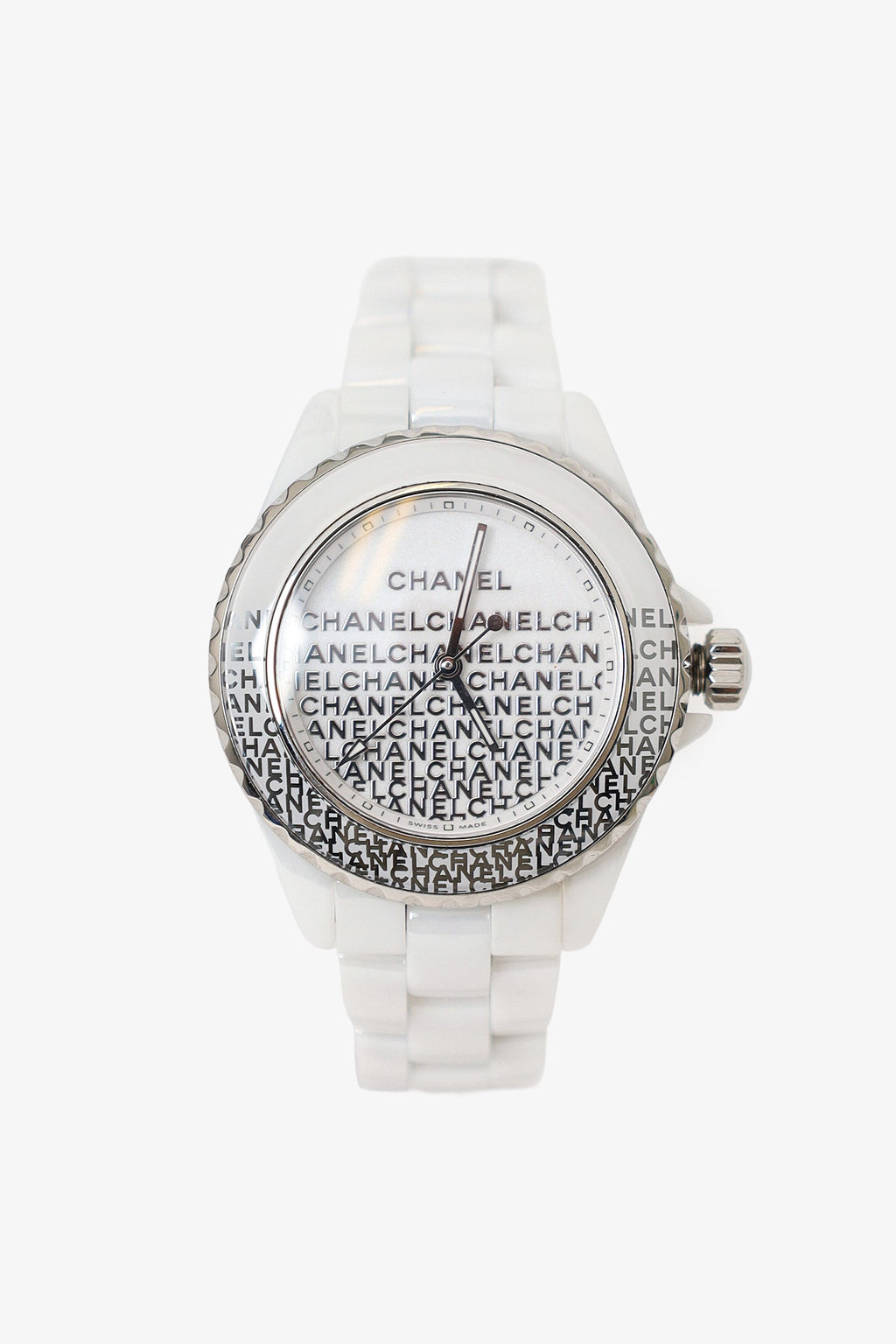 Pre-Loved Chanel™ Limited Edition White Ceramic J12 Wanted De Chanel 33MM Watch 'H7419'