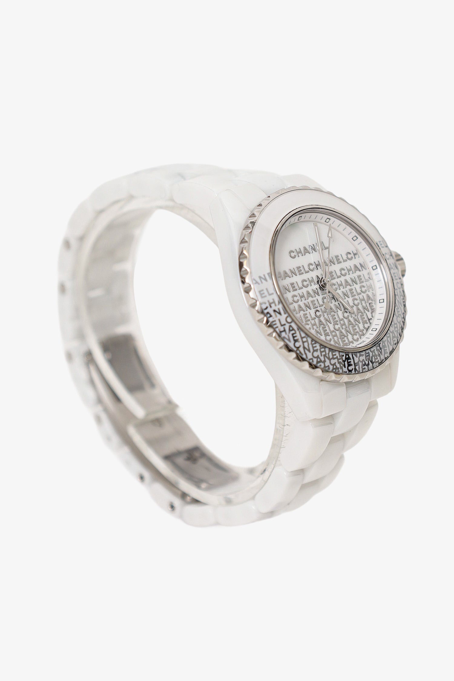 Pre-Loved Chanel™ Limited Edition White Ceramic J12 Wanted De Chanel 33MM Watch 'H7419'