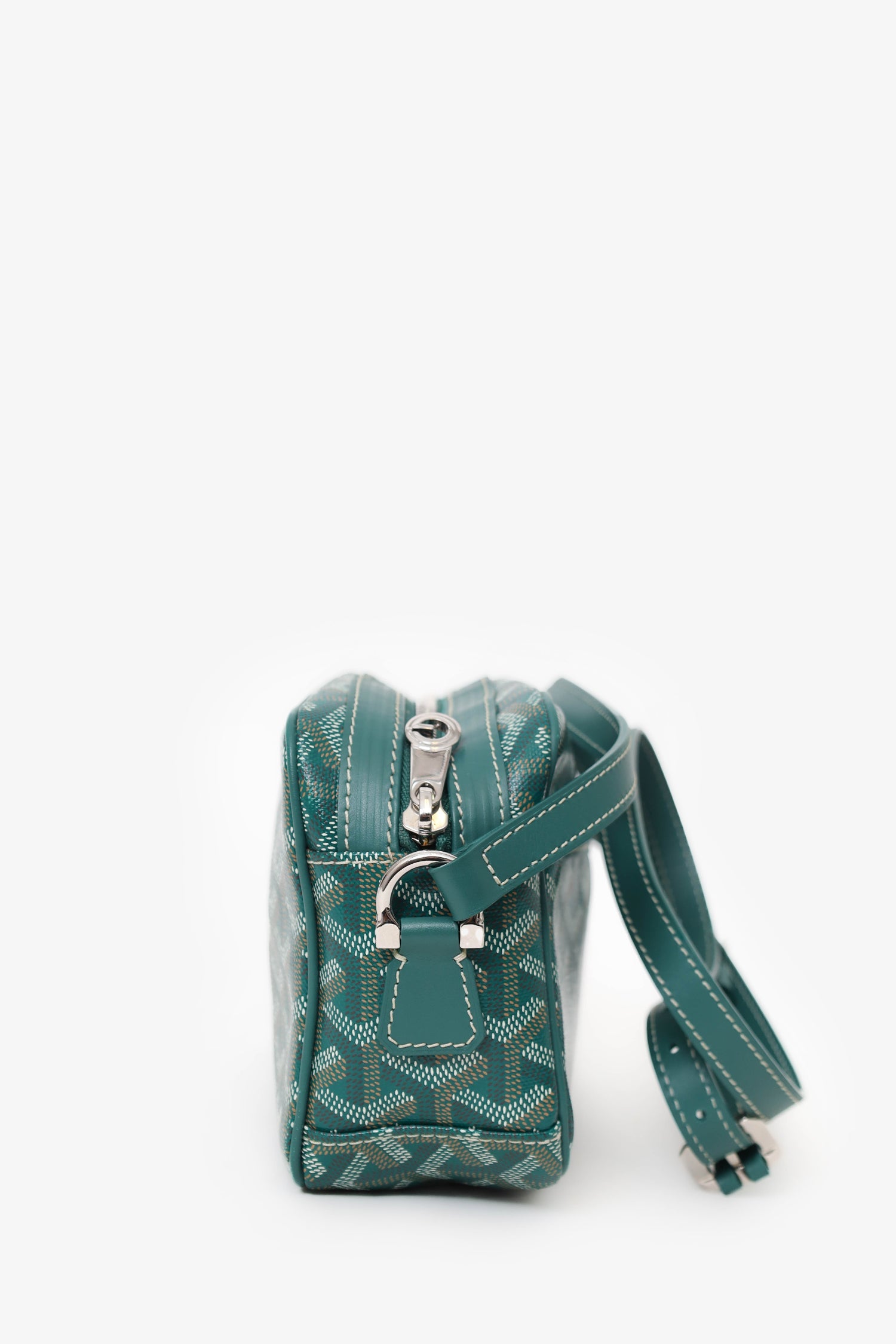 Goyard Green Goyardine Coated Canvas Sac Cap-Vert Crossbody Bag
