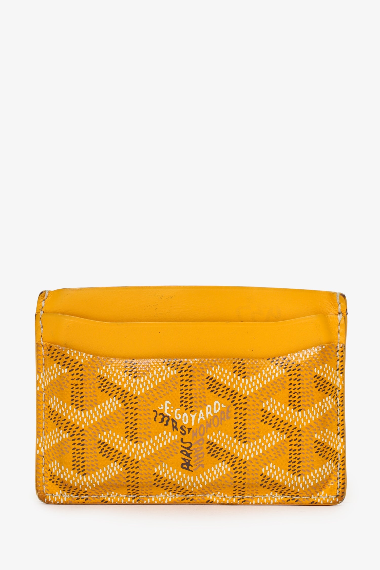 Goyard Yellow Goyardine Leather 'Saint-Sulpice'  Holder