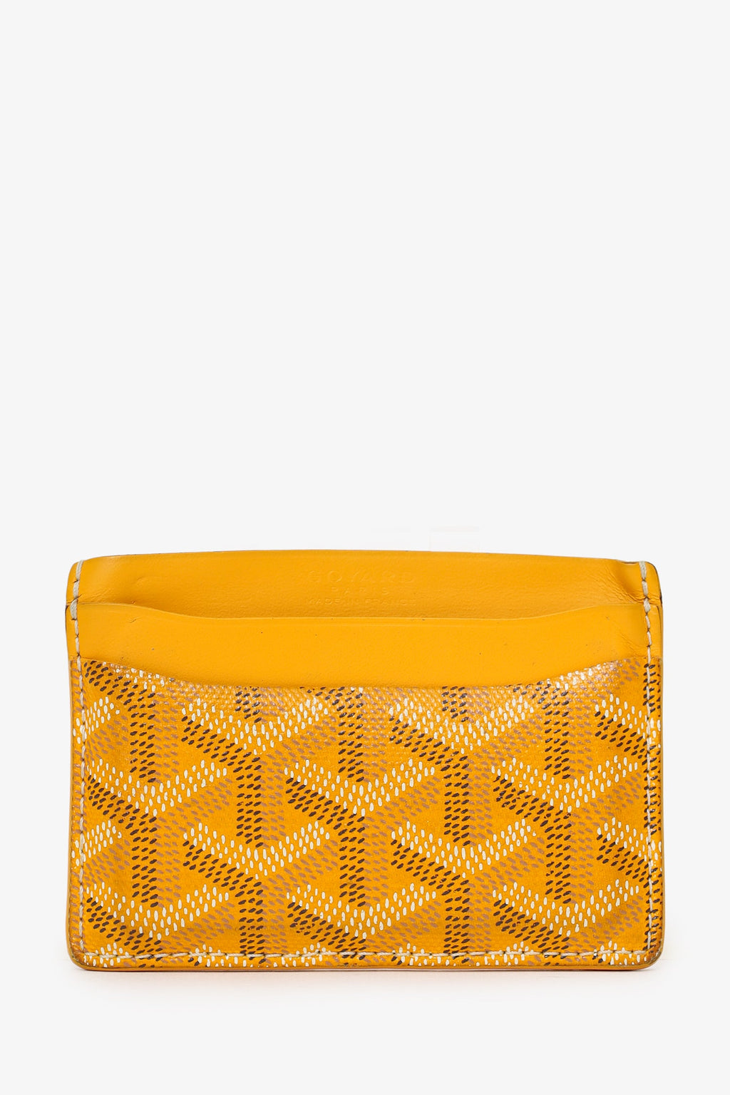 Goyard Yellow Goyardine Leather 'Saint-Sulpice'  Holder