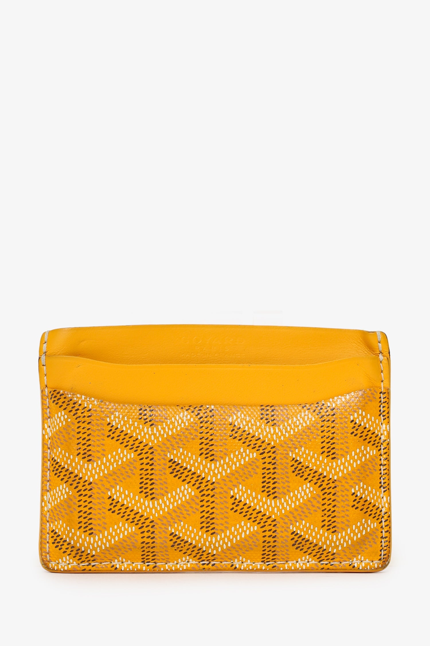 Goyard Yellow Goyardine Leather 'Saint-Sulpice'  Holder