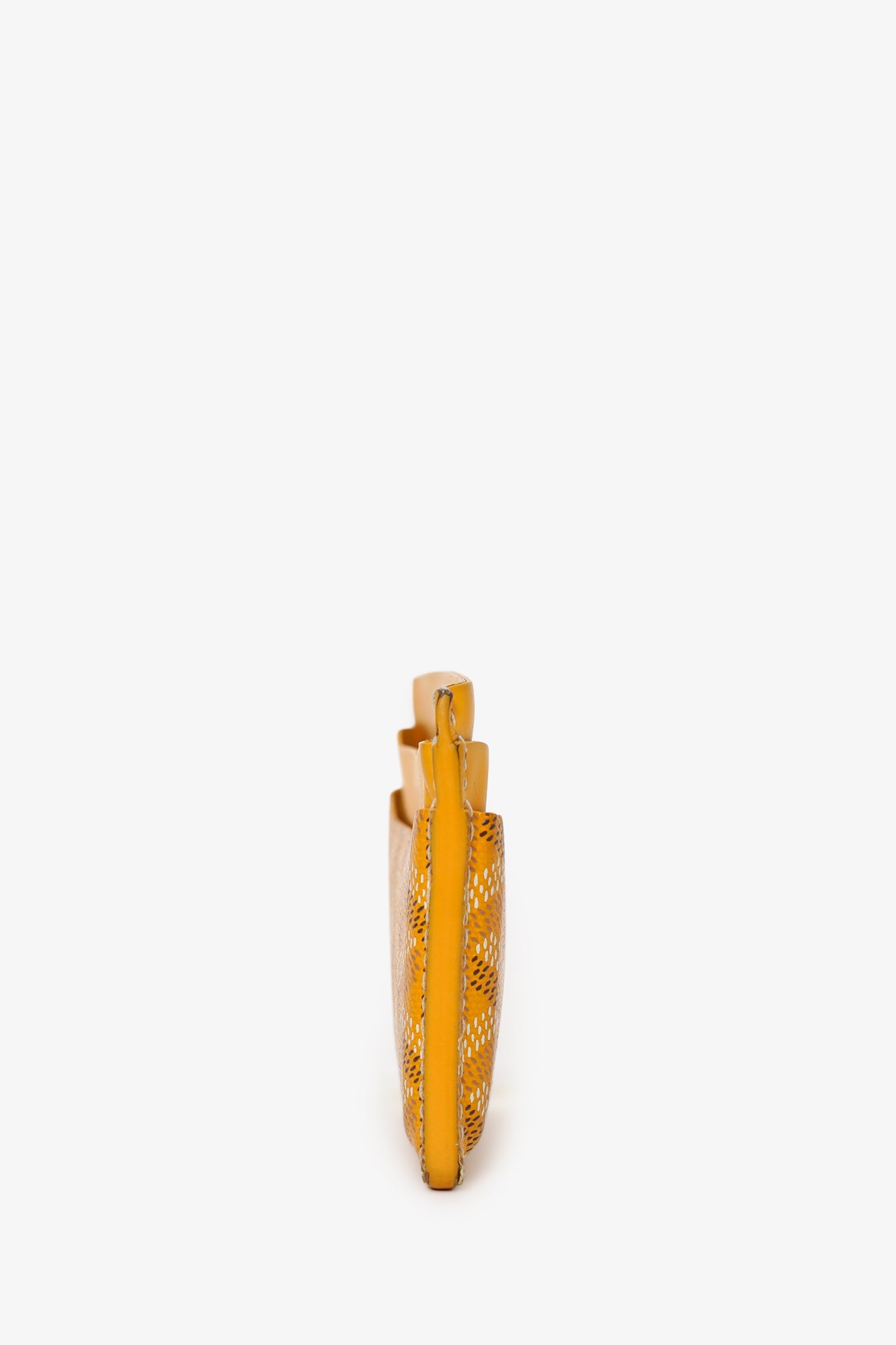Goyard Yellow Goyardine Leather 'Saint-Sulpice'  Holder