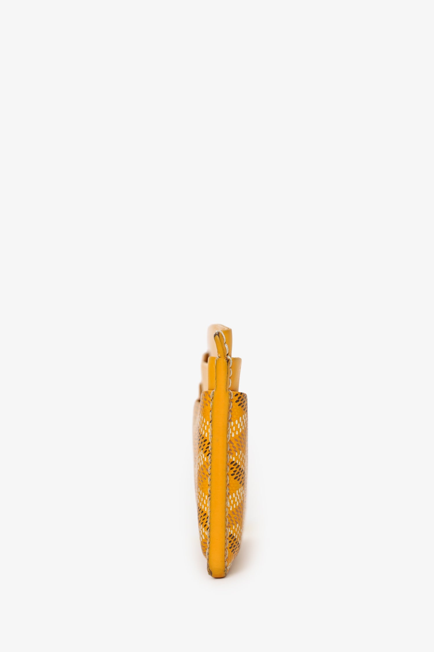 Goyard Yellow Goyardine Leather 'Saint-Sulpice'  Holder