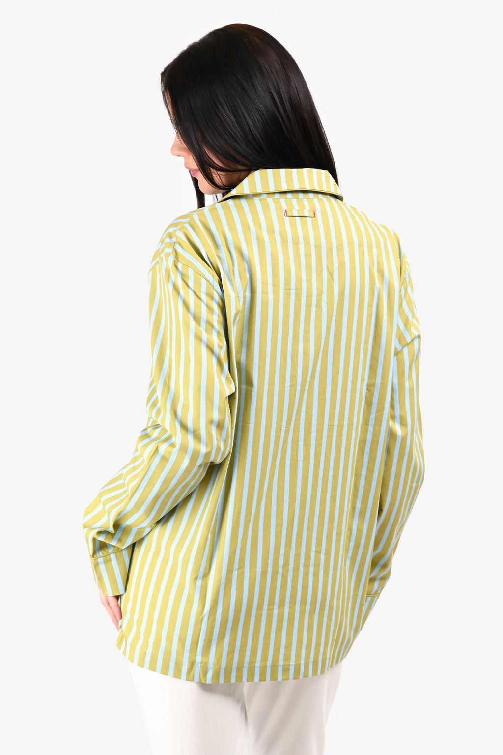 Paul Smith Green/Blue Striped Cotton Button Down Shirt Size M