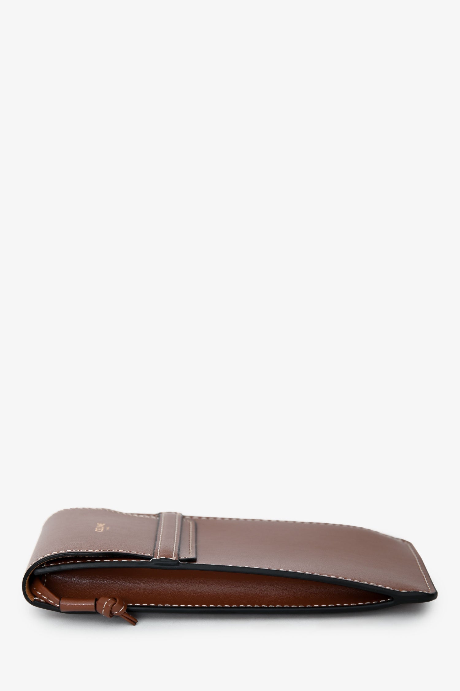 Celine Brown Leather Sunglass Pouch