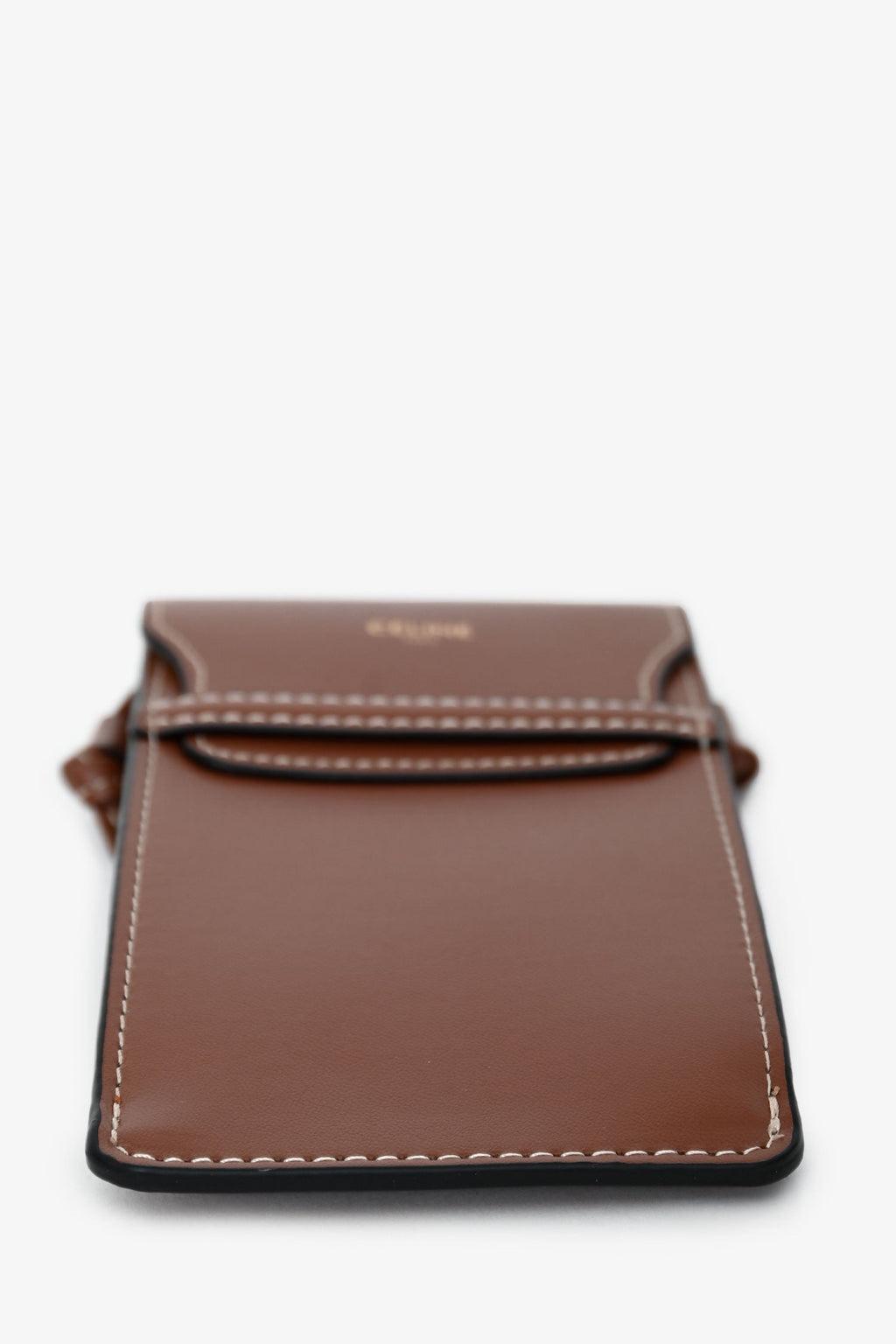 Celine Brown Leather Sunglass Pouch