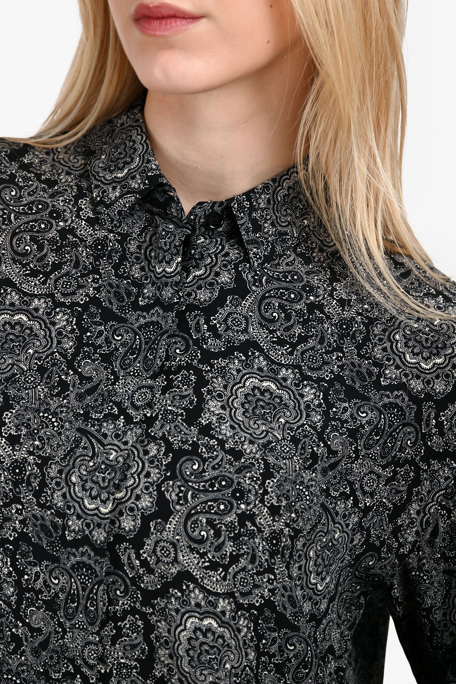 Saint Laurent 2018 Paisley Print Silk Shirt Size 40