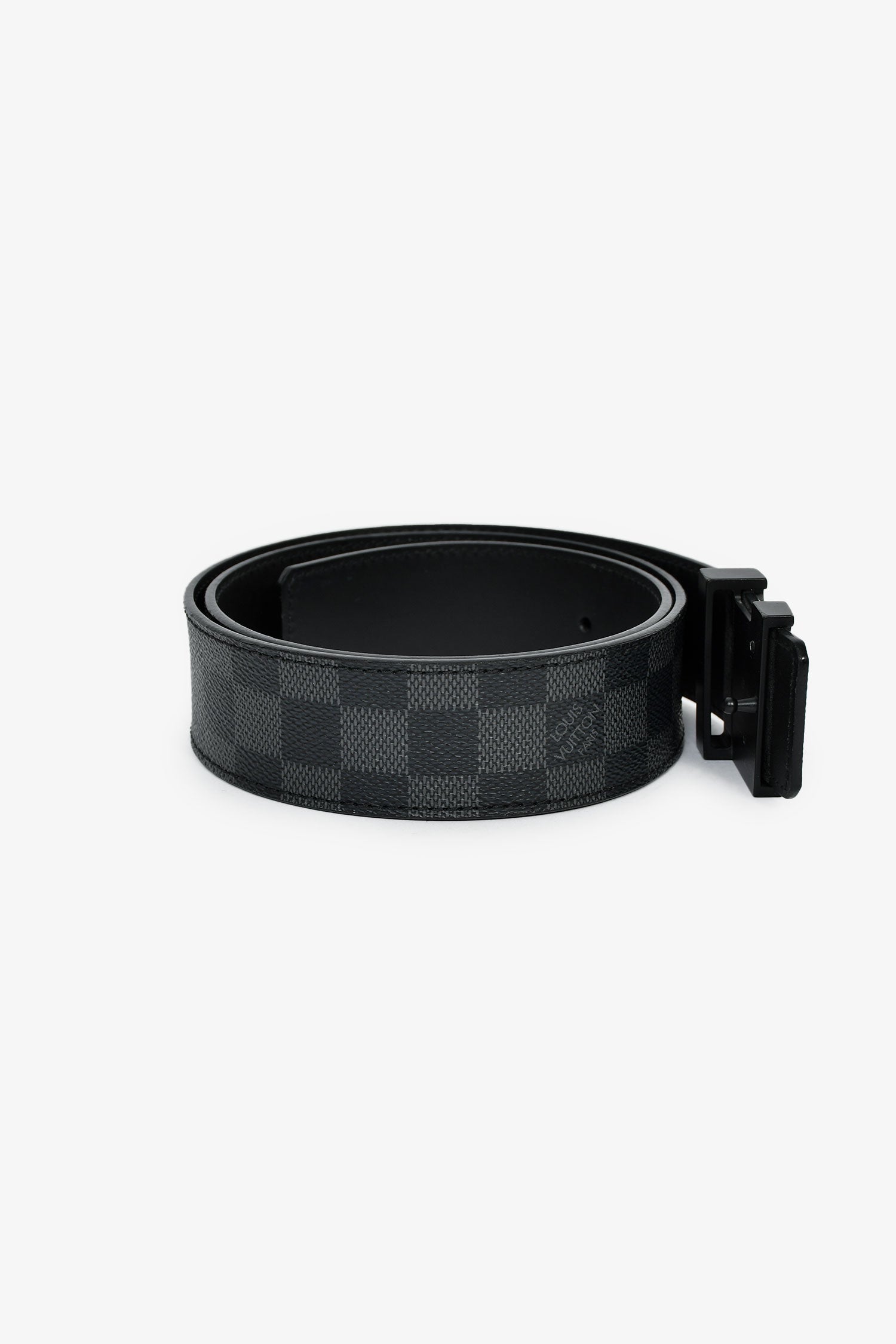 Louis Vuitton Damier Graphite LV Initiales Belt Size 85