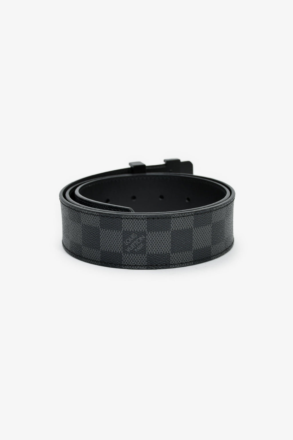Louis Vuitton Damier Graphite LV Initiales Belt Size 85