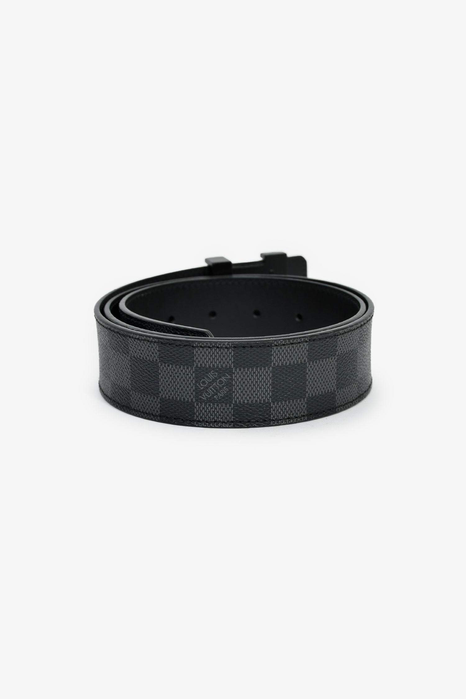 Louis Vuitton Damier Graphite LV Initiales Belt Size 85