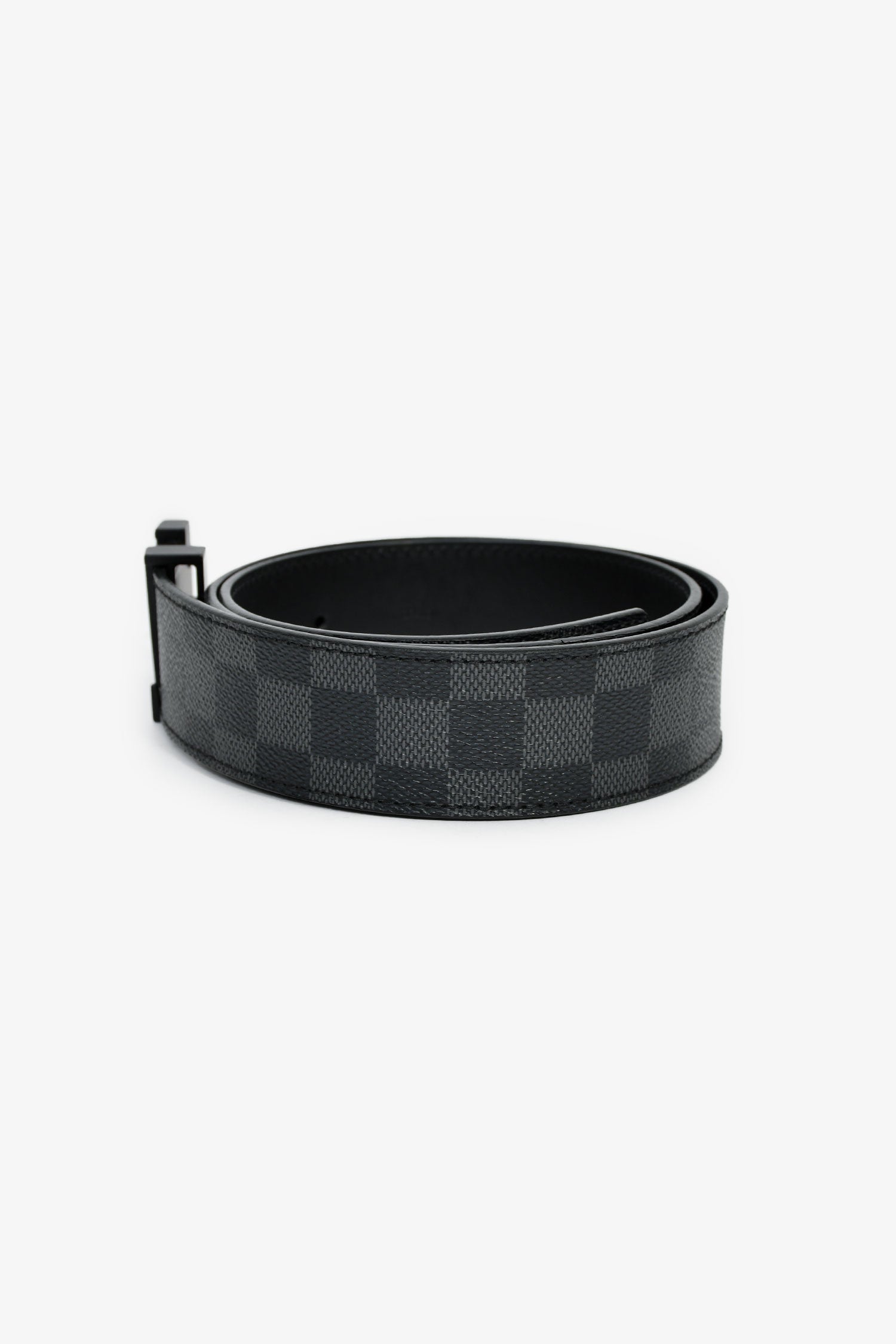Louis Vuitton Damier Graphite LV Initiales Belt Size 85