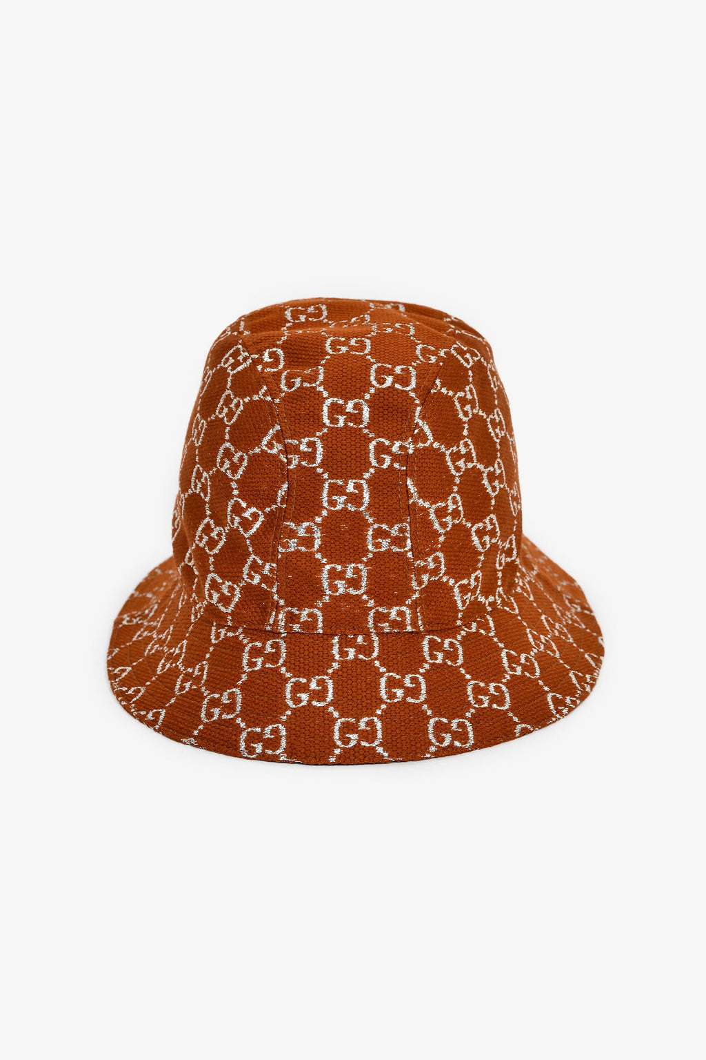 Gucci Brown Metallic GG Monogram Bucket Hat