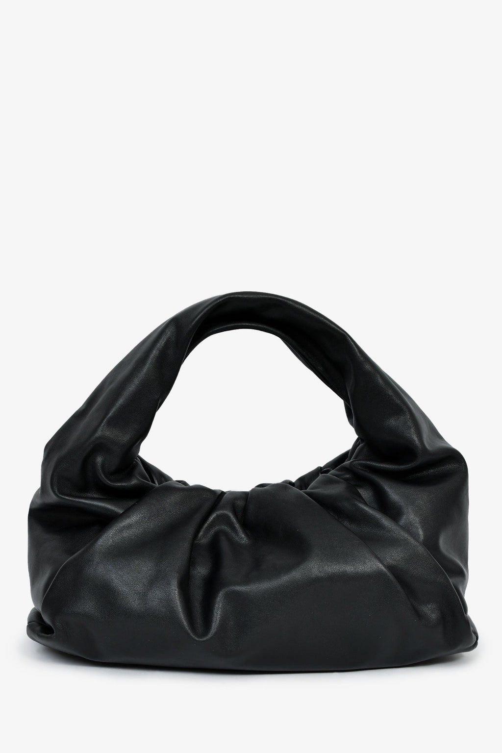 Bottega Veneta Black Leather Shoulder Pouch