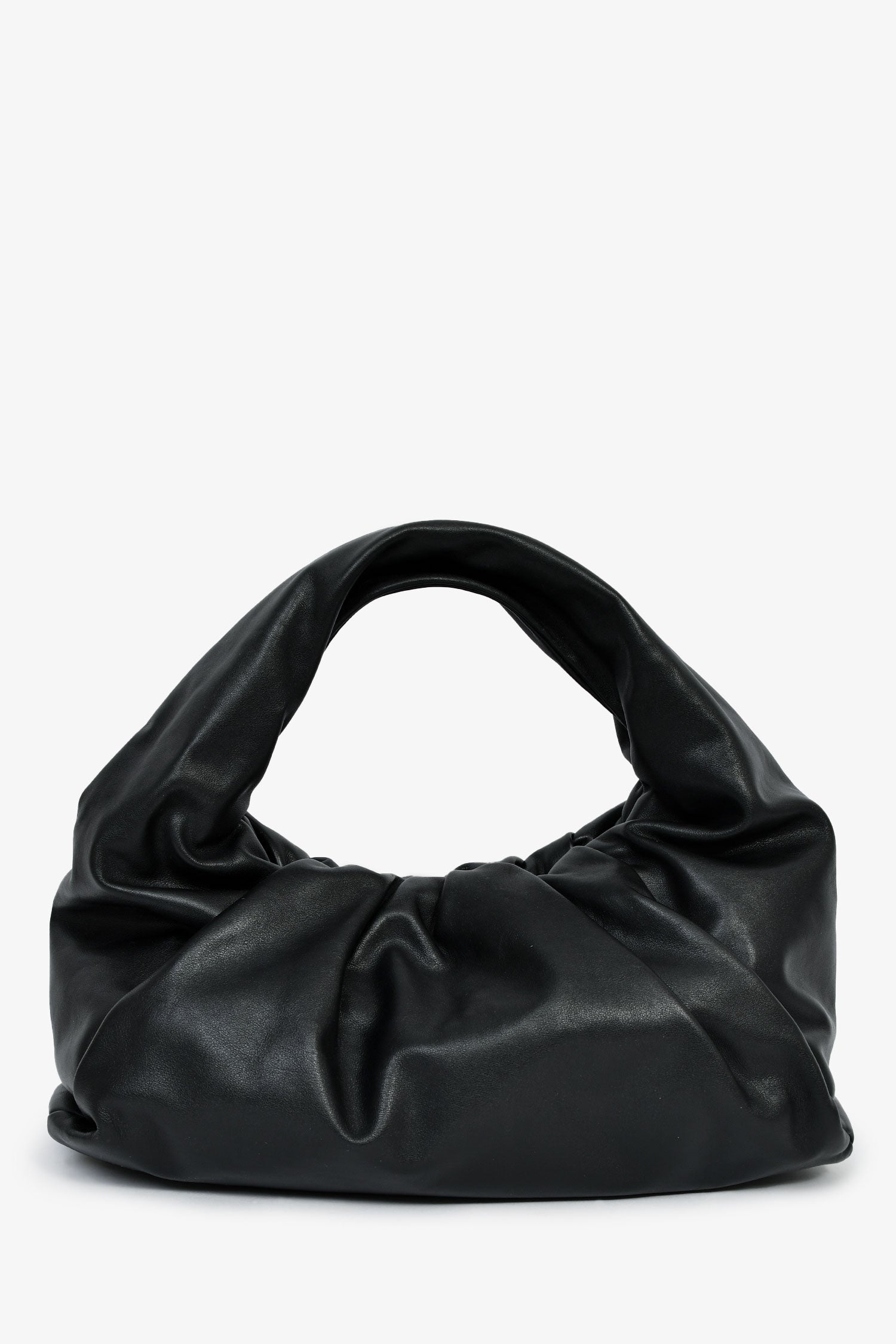 Bottega Veneta Black Leather Shoulder Pouch