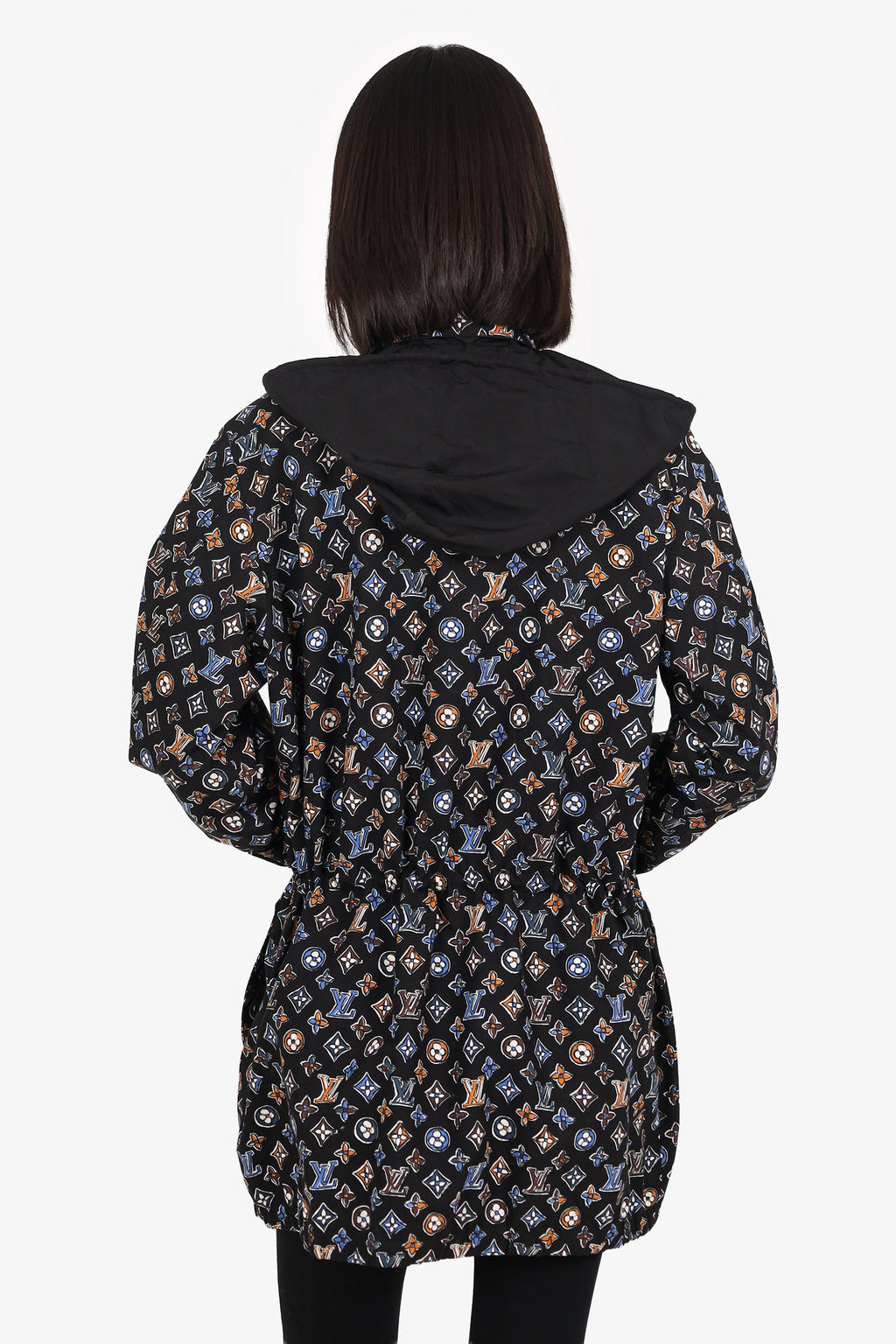 Louis Vuitton Black Monogram Reversible Zip-up Jacket Size 40