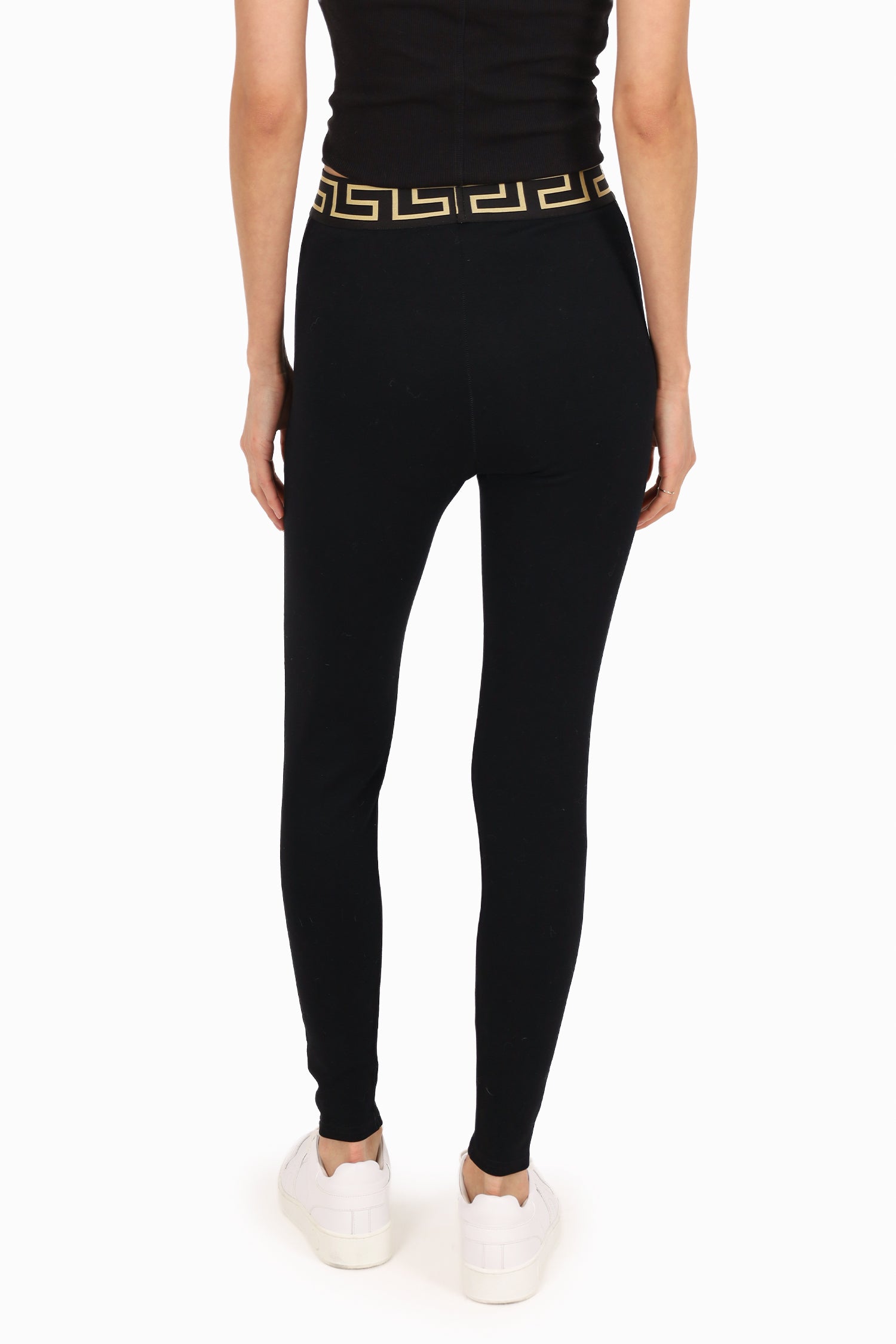Versace Black/Gold Medusa Leggings Size 1