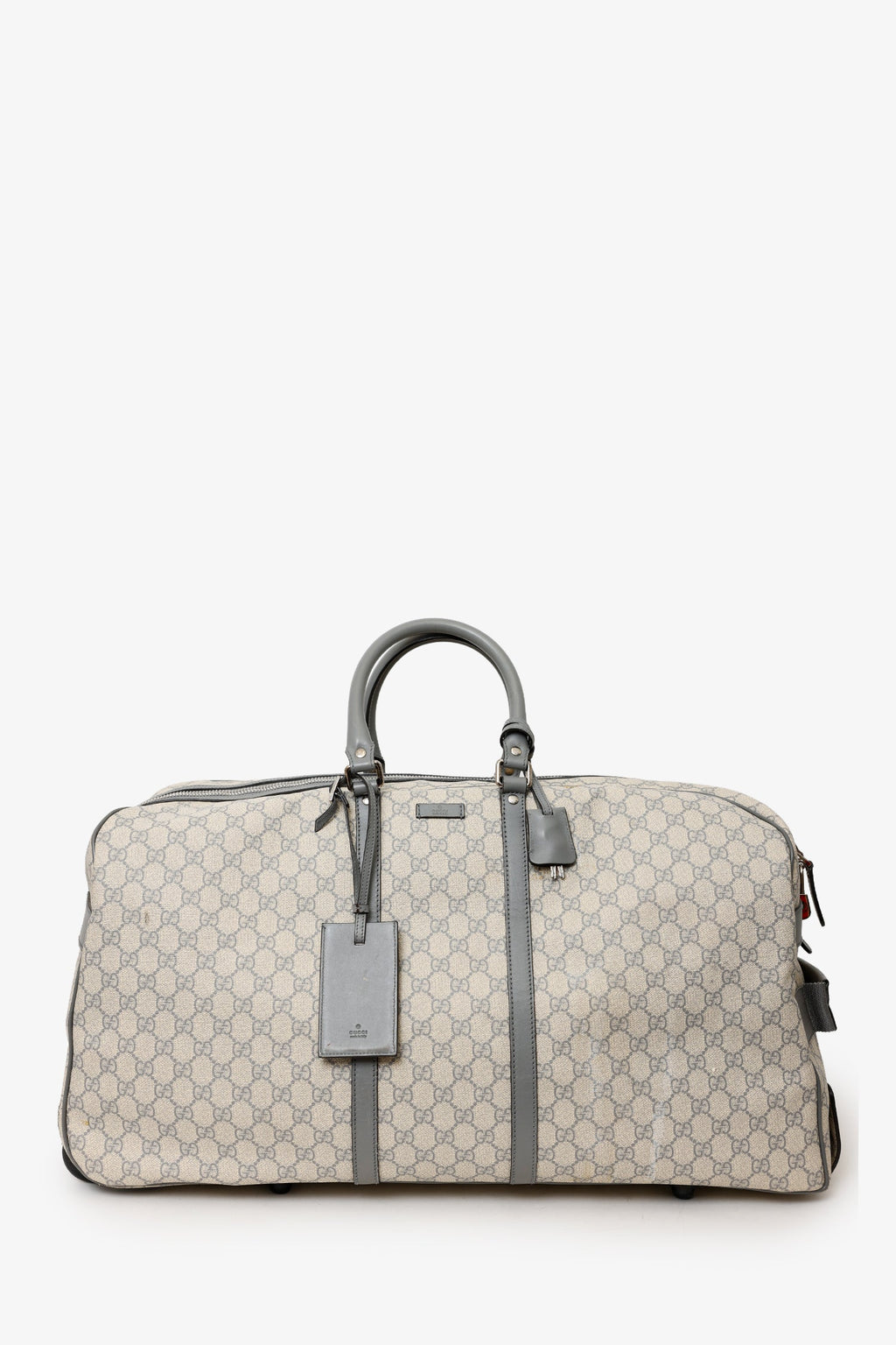 Gucci Beige GG Plus Monogram Large Carry On Duffle Trolley