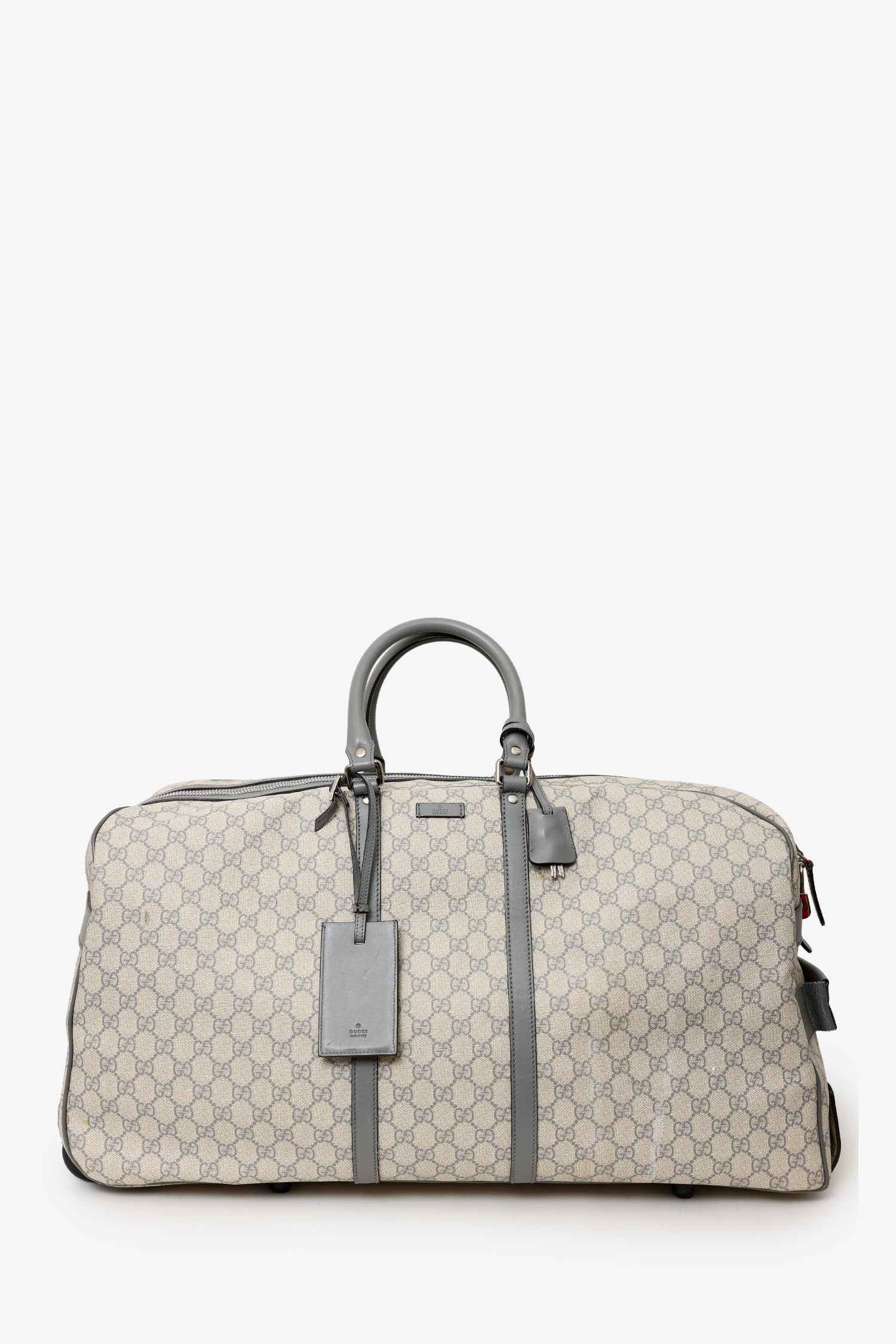 Gucci Beige GG Plus Monogram Large Carry On Duffle Trolley
