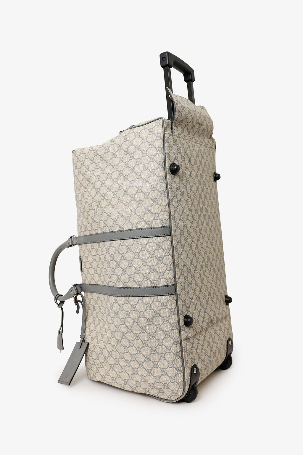 Gucci Beige GG Plus Monogram Large Carry On Duffle Trolley