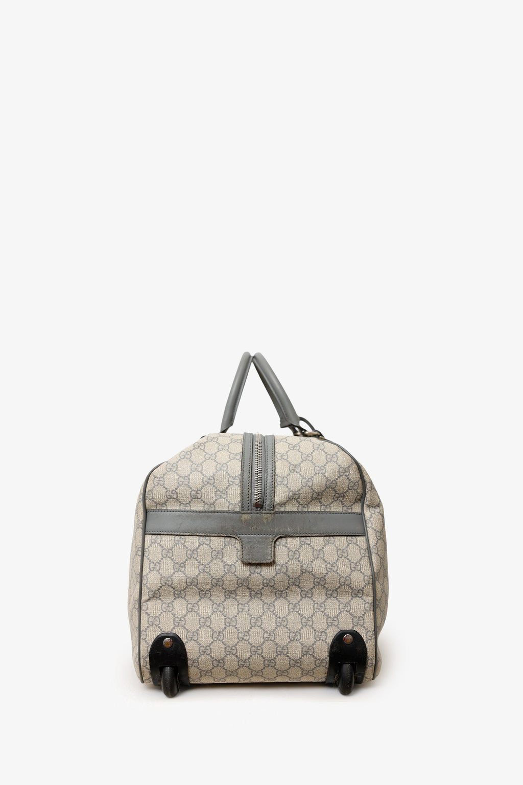 Gucci Beige GG Plus Monogram Large Carry On Duffle Trolley