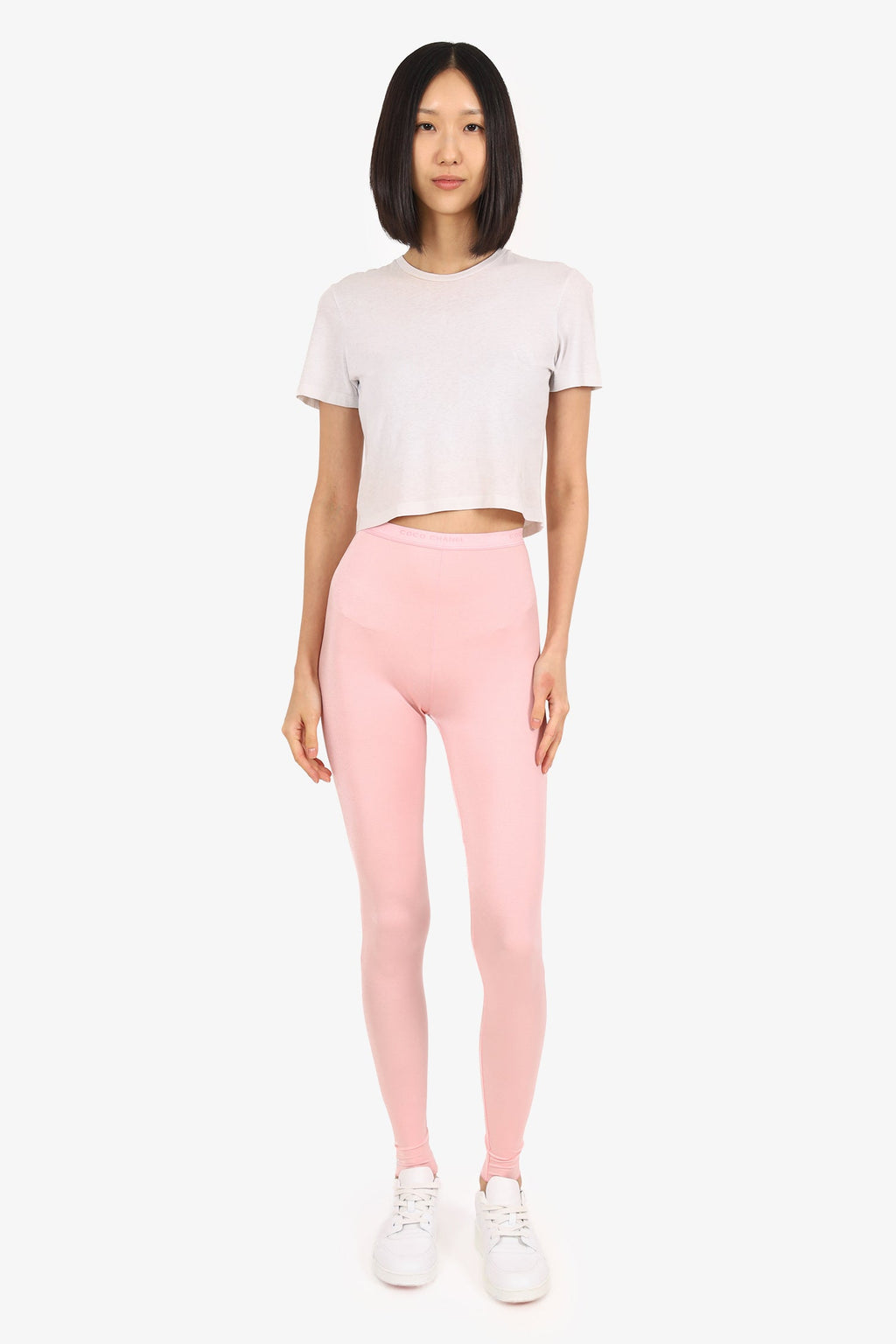 Pre-Loved Chanel™ 21A Pink Coco Chanel Waist Band Leggings Size 36