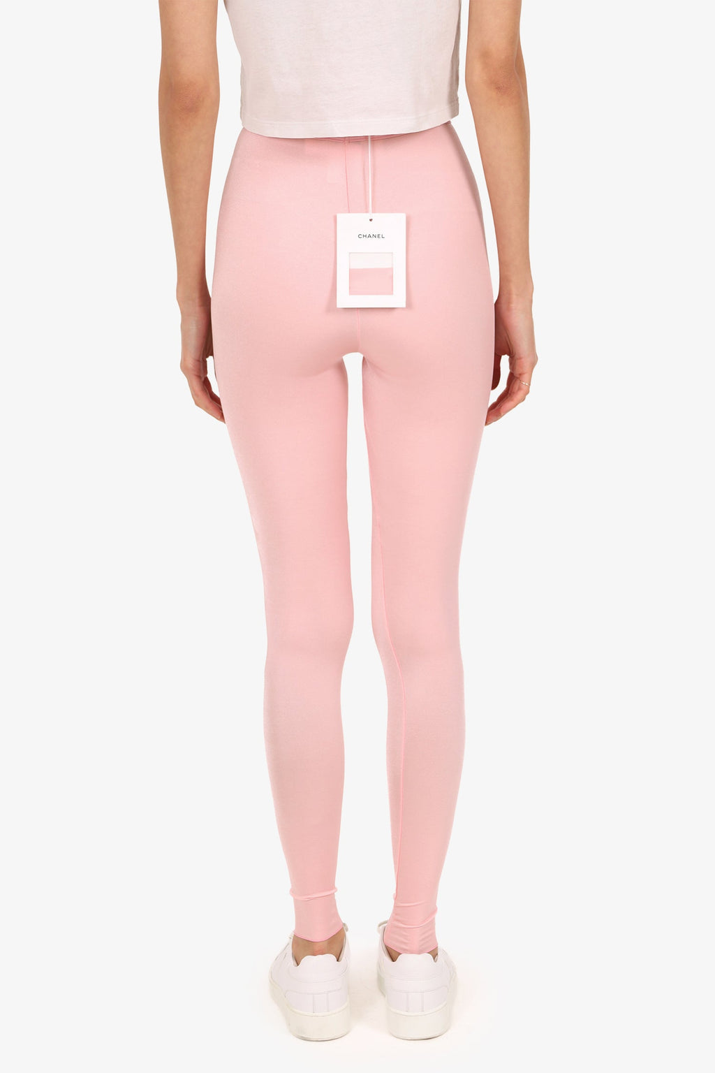 Pre-Loved Chanel™ 21A Pink Coco Chanel Waist Band Leggings Size 36