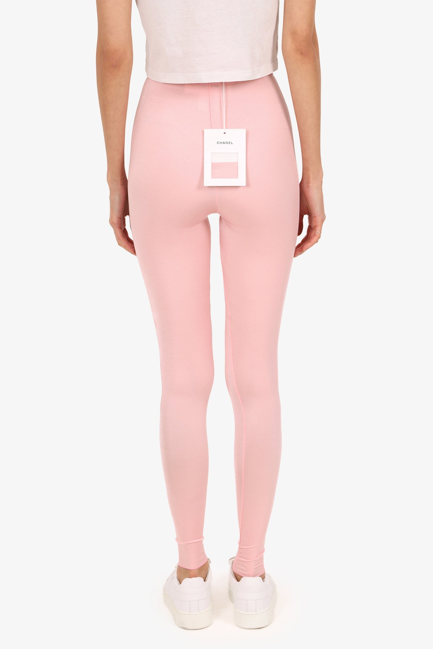 Pre-Loved Chanel™ 21A Pink Coco Chanel Waist Band Leggings Size 36