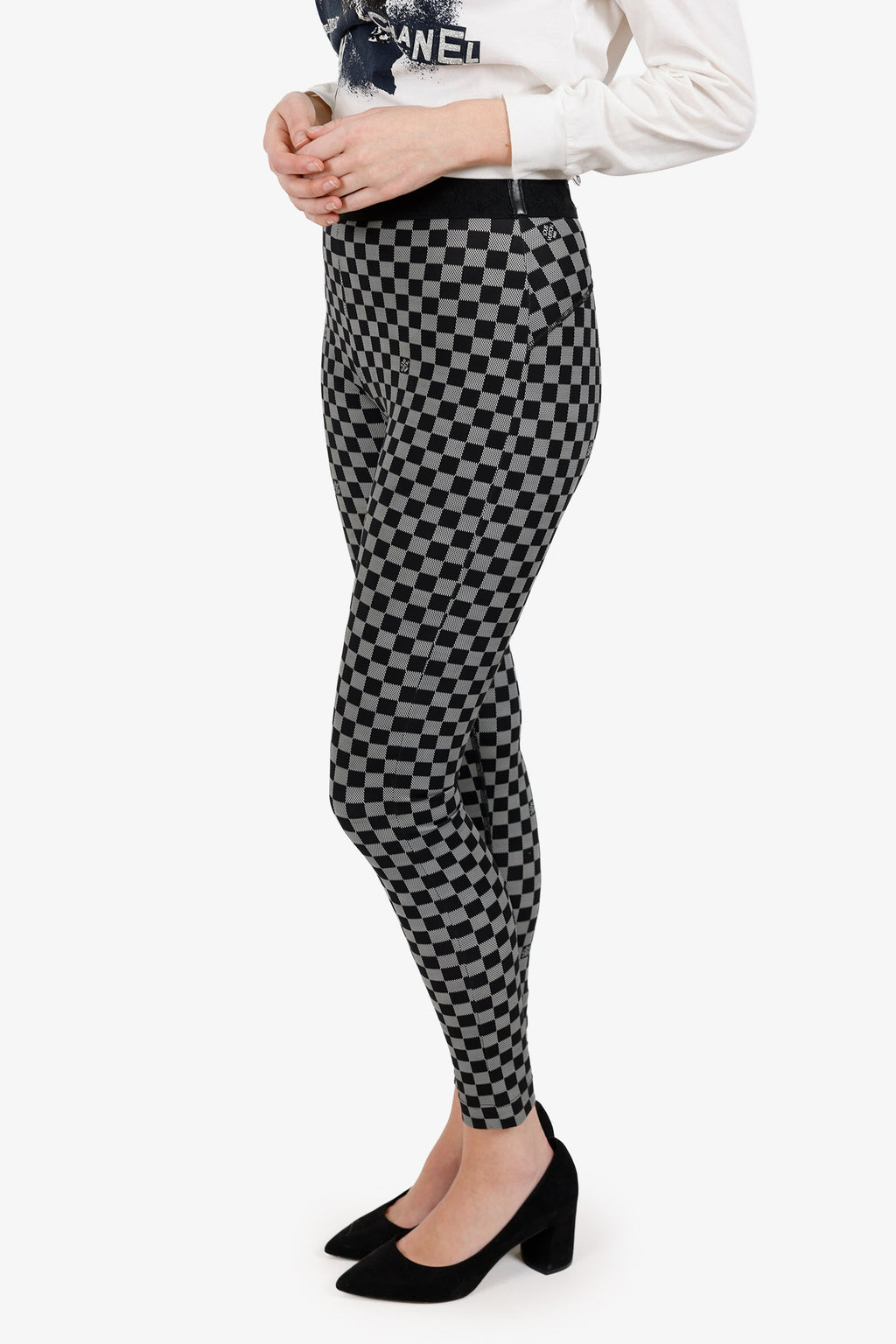 Louis Vuitton Black Damier Leggings Size 38
