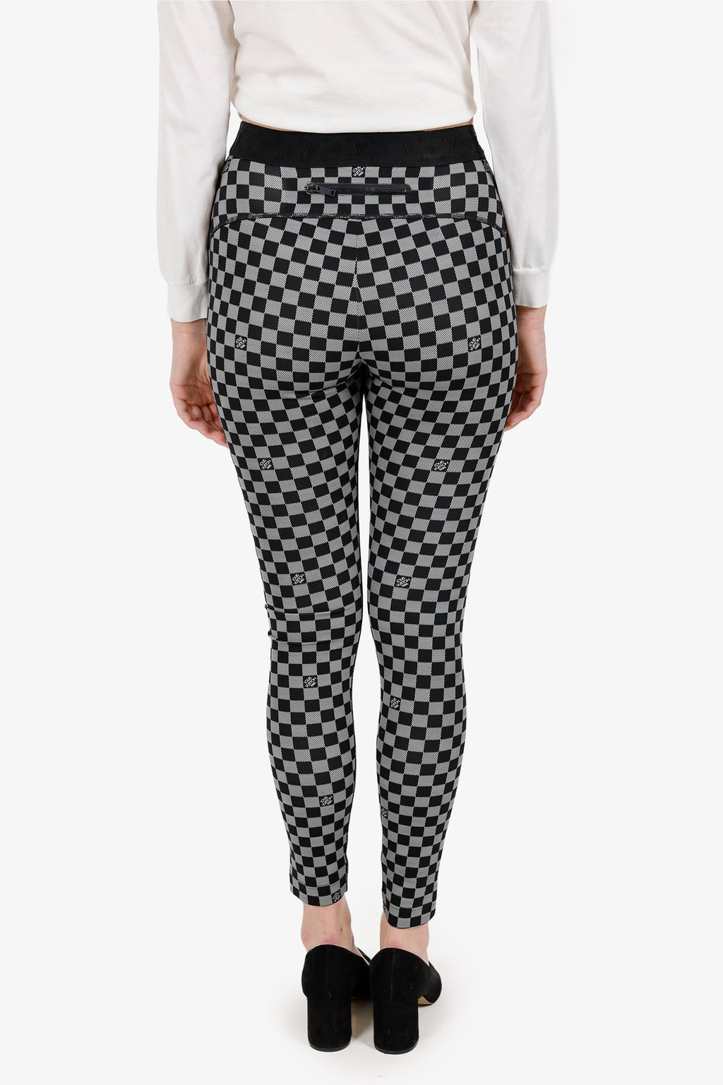 Louis Vuitton Black Damier Leggings Size 38