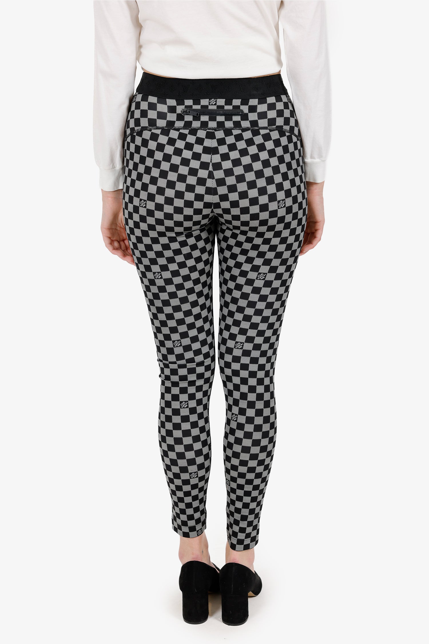 Louis Vuitton Black Damier Leggings Size 38