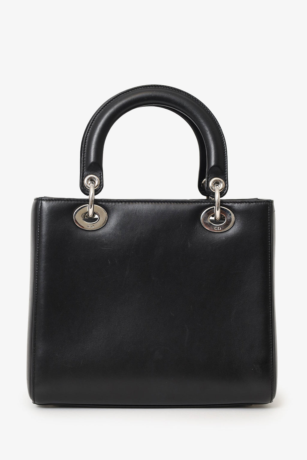 Christian Dior 2016 Black Smooth Calfskin Embellished Dragonfly Medium Lady Dior